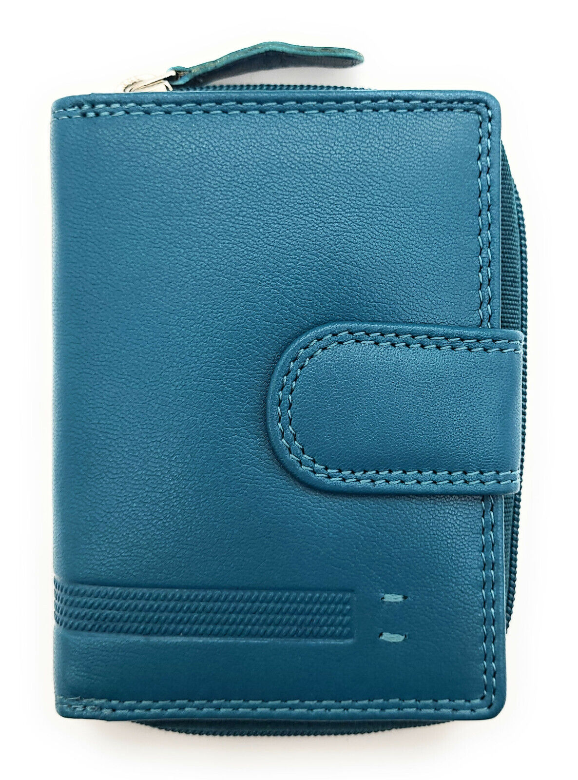 Jockey Club Basic echt Leder Geldbörse Portemonnaie mit RFID Schutz petrol blau