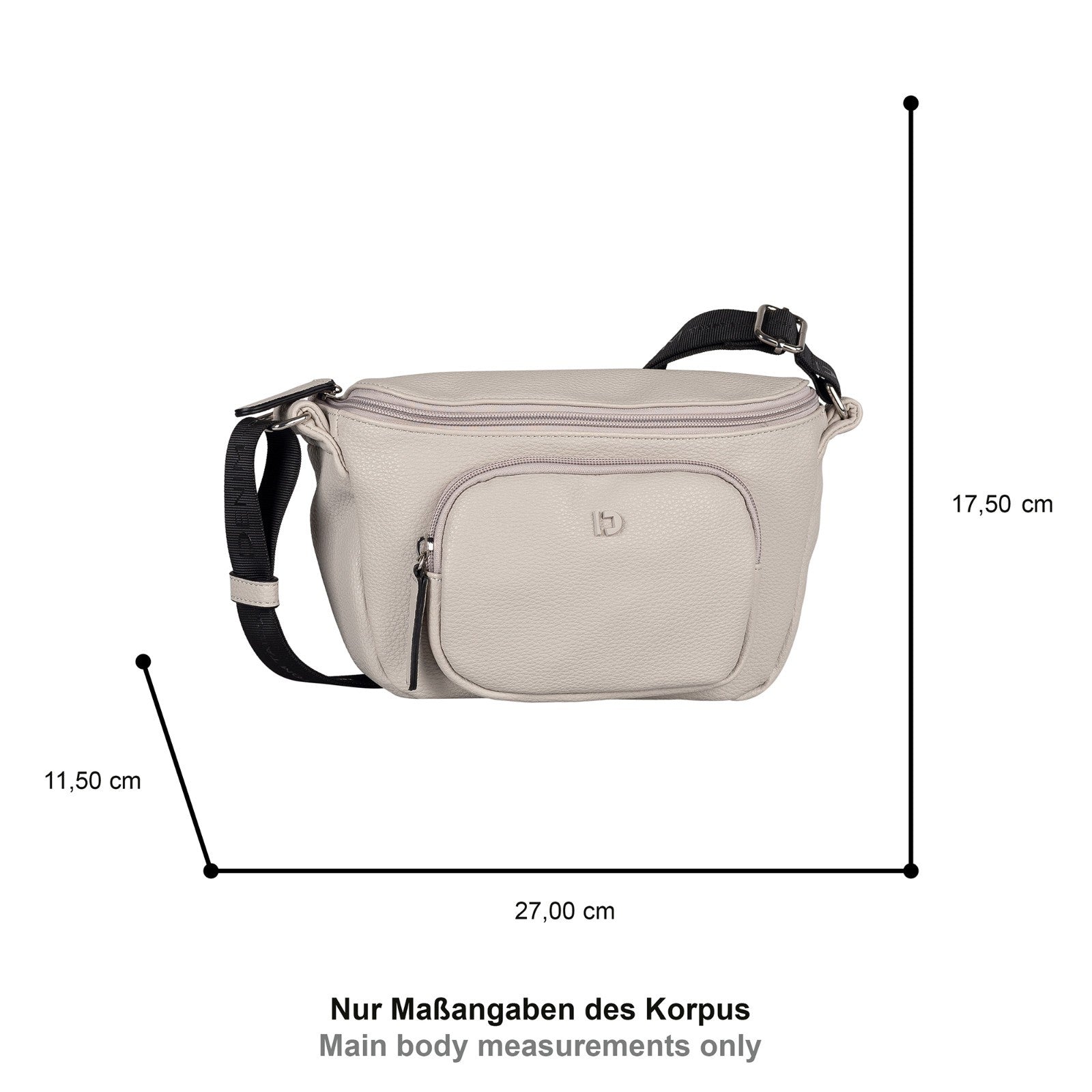 Tom Tailor Denim Umhängetasche Fara mittel | PU-Material | 25x15x10 cm | Sportliches Design | Handtasche light grey