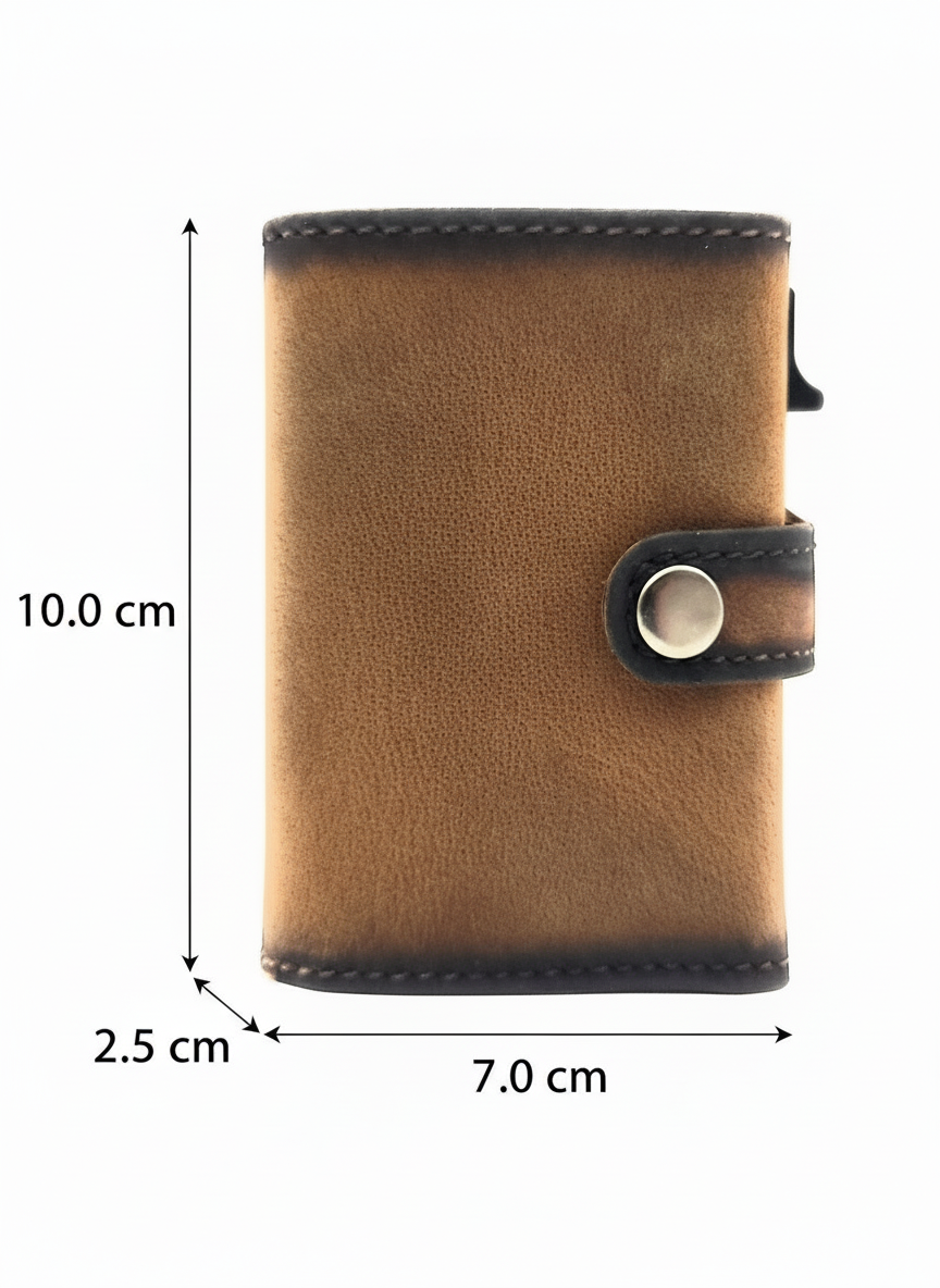 Jockey Club Slim Wallet ClipX RFID – Leder Geldbörse mit Münzfach Braun