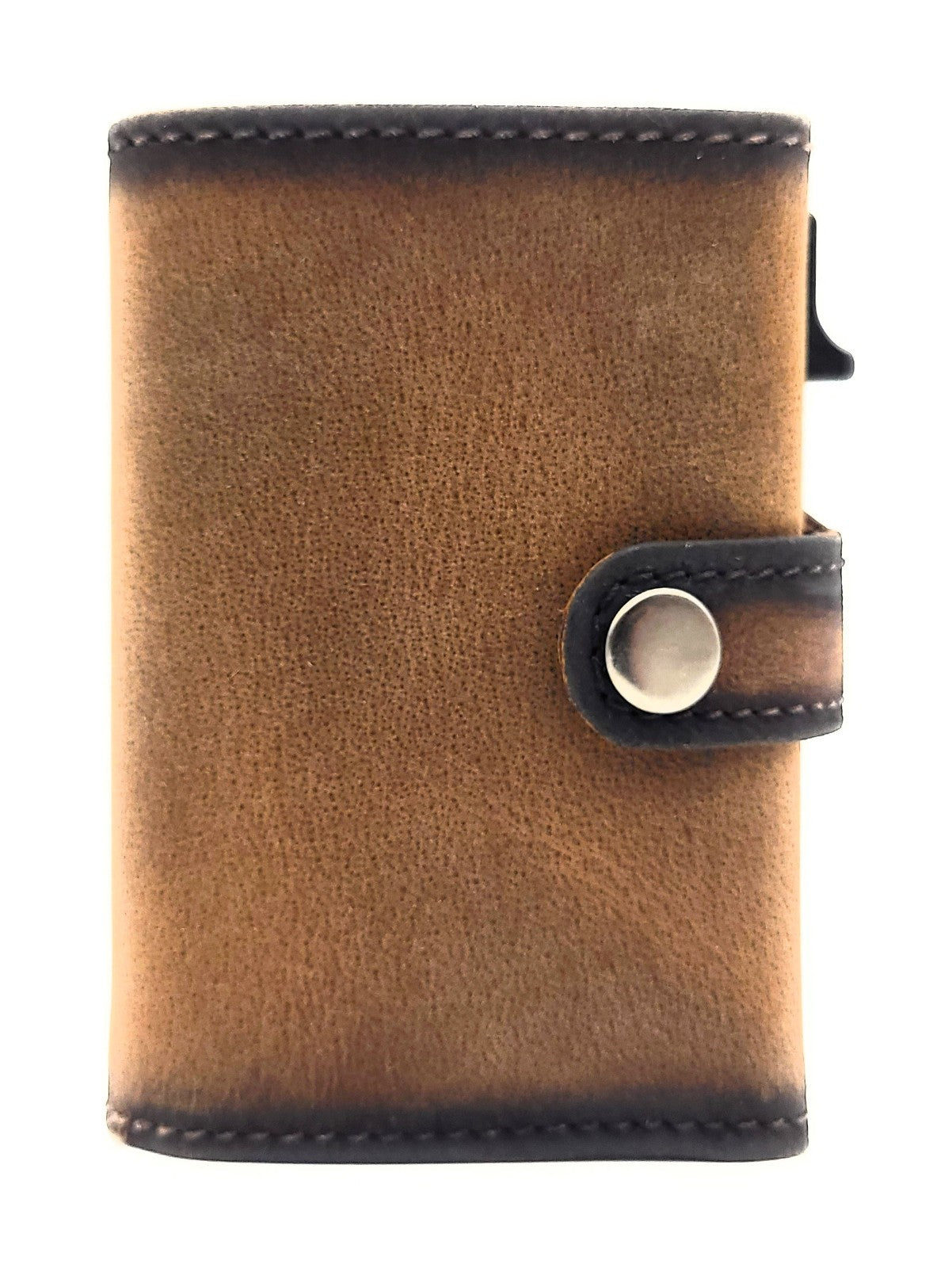 Jockey Club Slim Wallet ClipX RFID – Leder Geldbörse mit Münzfach Braun