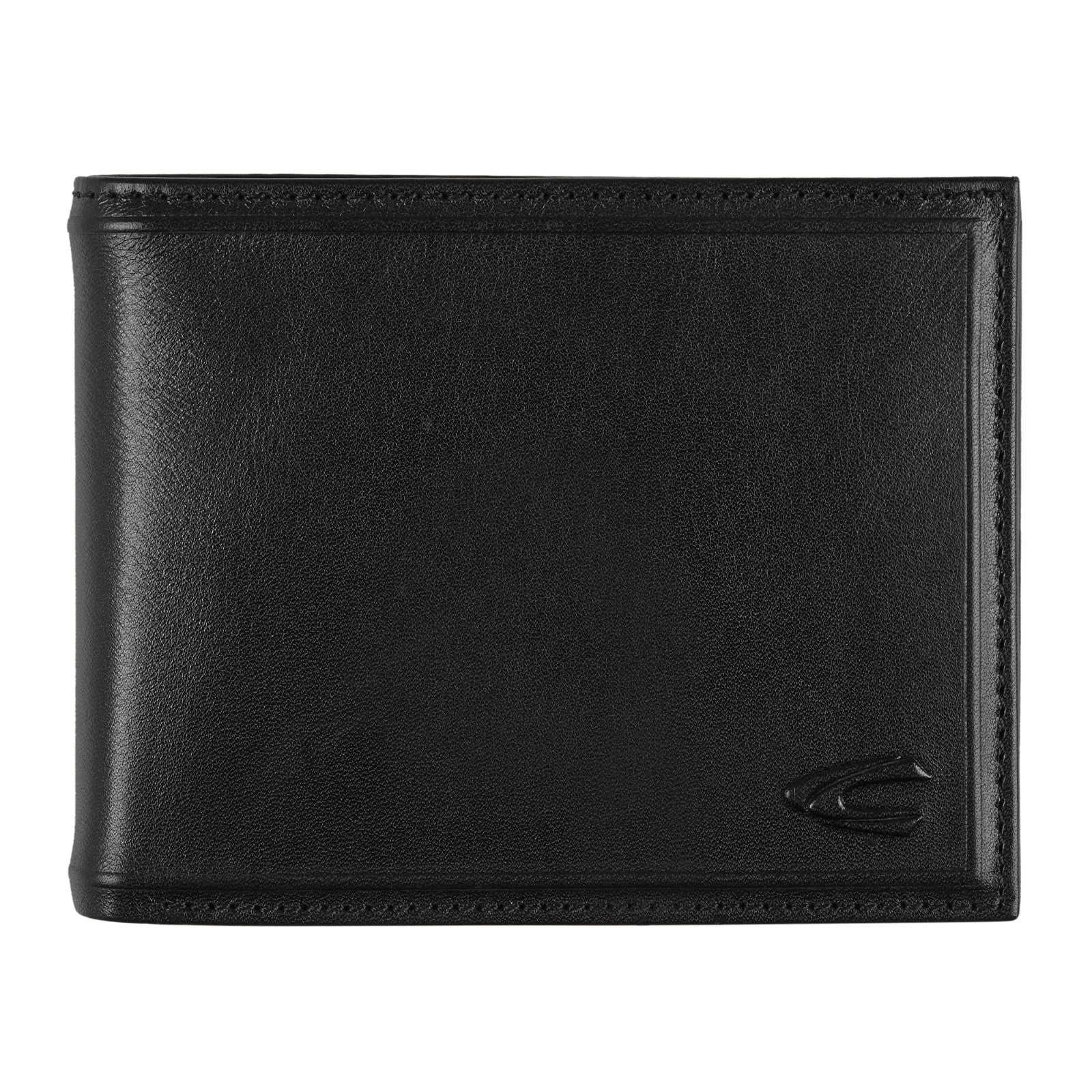 camel active Geldbörse Wood Querformat RFID-Schutz echt Leder 12,5x3x10 cm schwarz