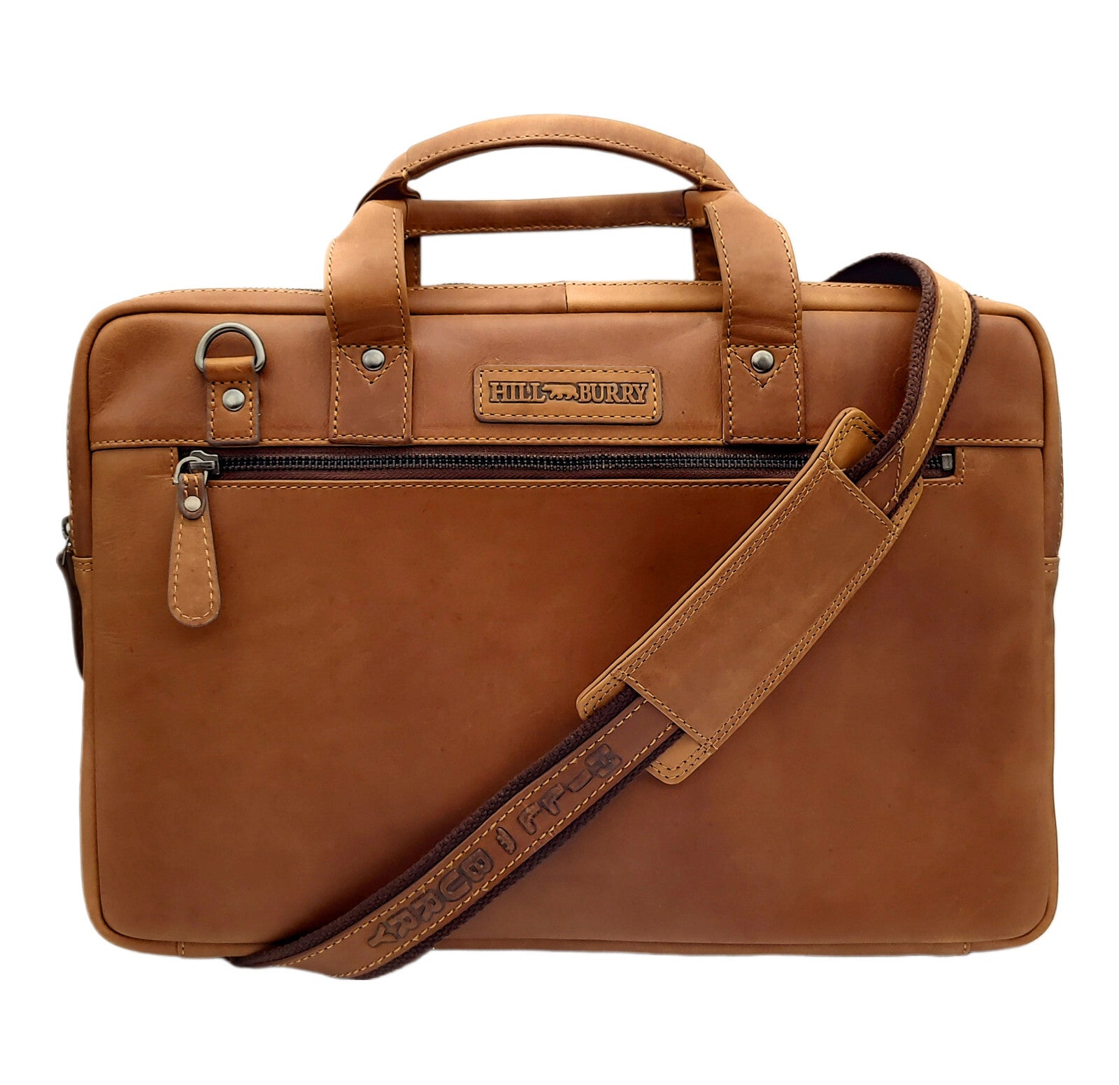 Hill Burry Echtleder Business-Tasche | Premium Laptoptasche 15,6 Zoll