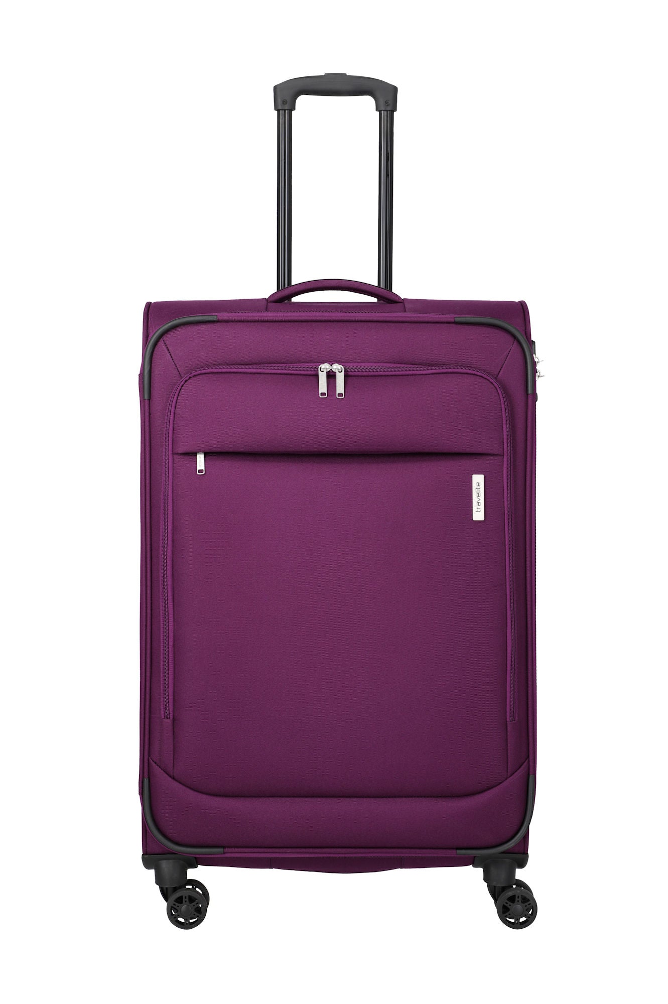 Travelite Priego Trolley L 77 cm – Großer Reisekoffer mit 4 Rollen & 90 L Volumen berry