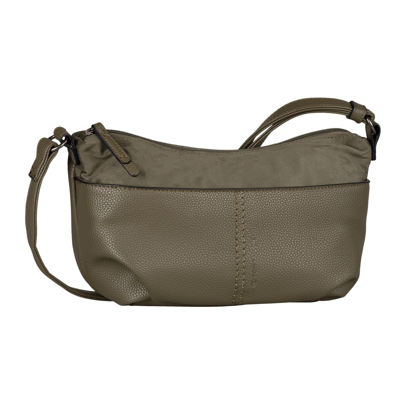Tom Tailor Banana Bag Miha elegante Umhängetasche Handtasche Velours- & Lederimitat khaki