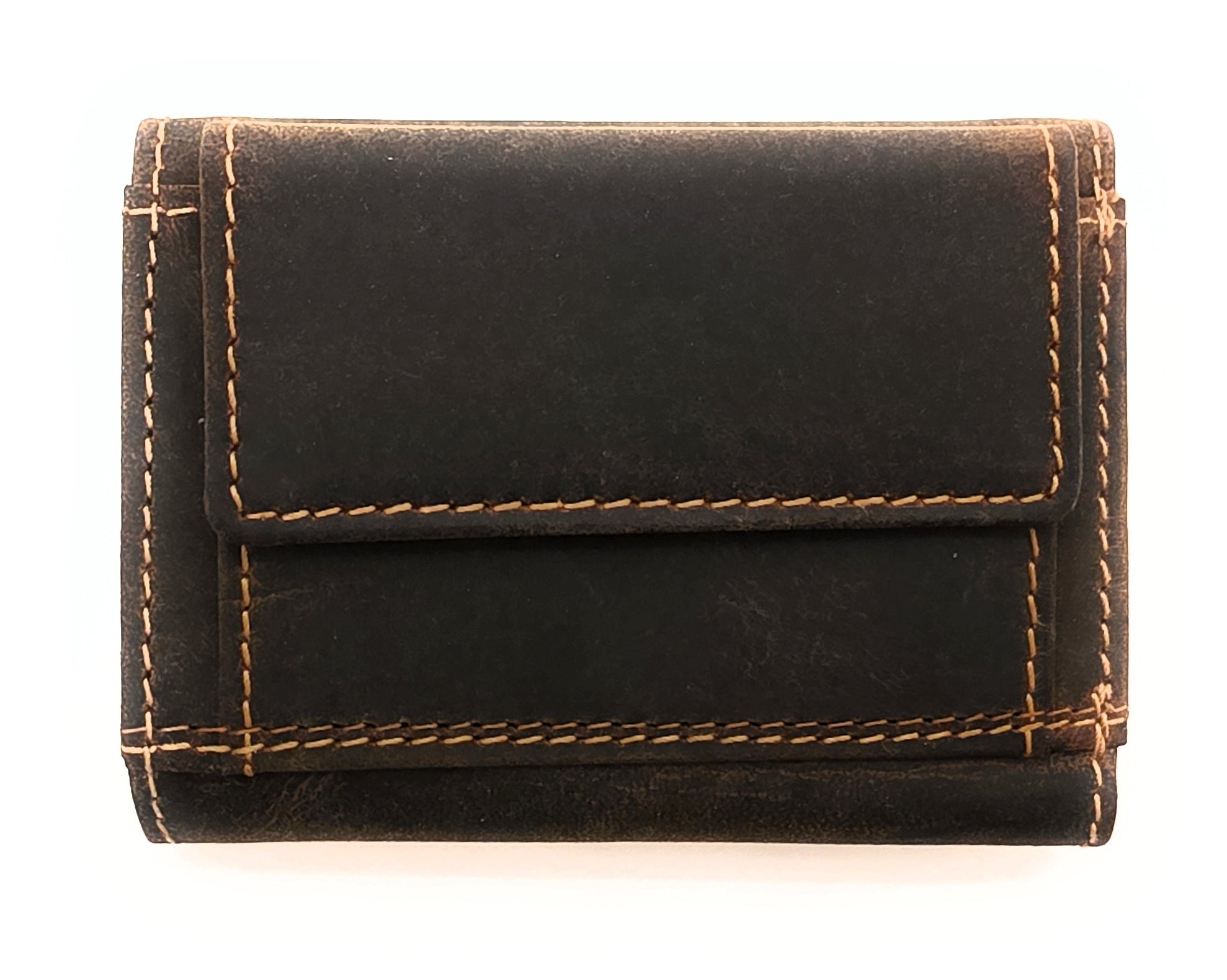 Jockey Club Mini Geldbörse aus Hunterleder | RFID-Schutz & Vintage Design cognac braun