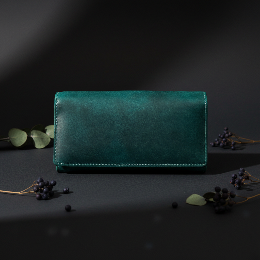 Jockey Club echt Leder Damen Geldbörse lang Hunterleder Jockey Club Toro vintage petrol mit RFID Schutz