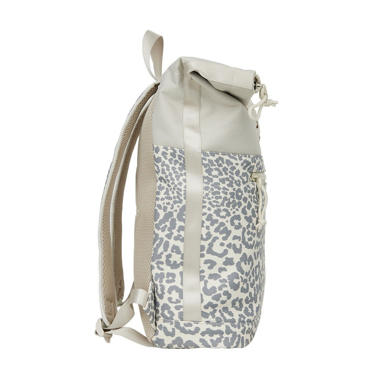 New Rebels Roll Up Rolltop Kurier Rucksack New York, wasserabweisend, Laptopfach Leopard