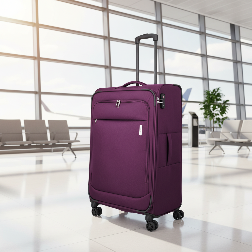 Travelite Priego Trolley L 77 cm – Großer Reisekoffer mit 4 Rollen & 90 L Volumen berry