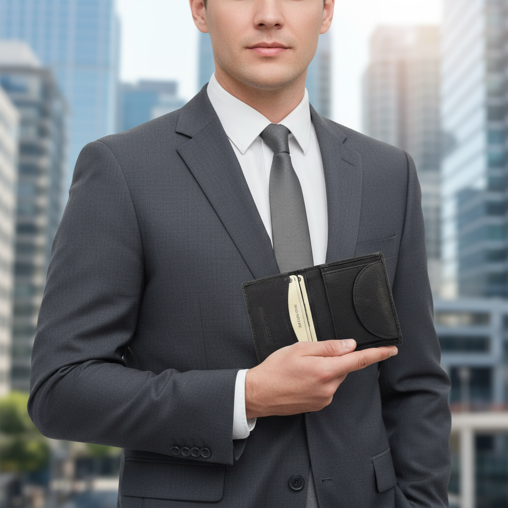 Jockey Club Mini Geldbörse aus Nappaleder mit RFID-Schutz – Kompakt & Sicher – 5 Kartenfächer – Münzfach mit Chipfach | Video