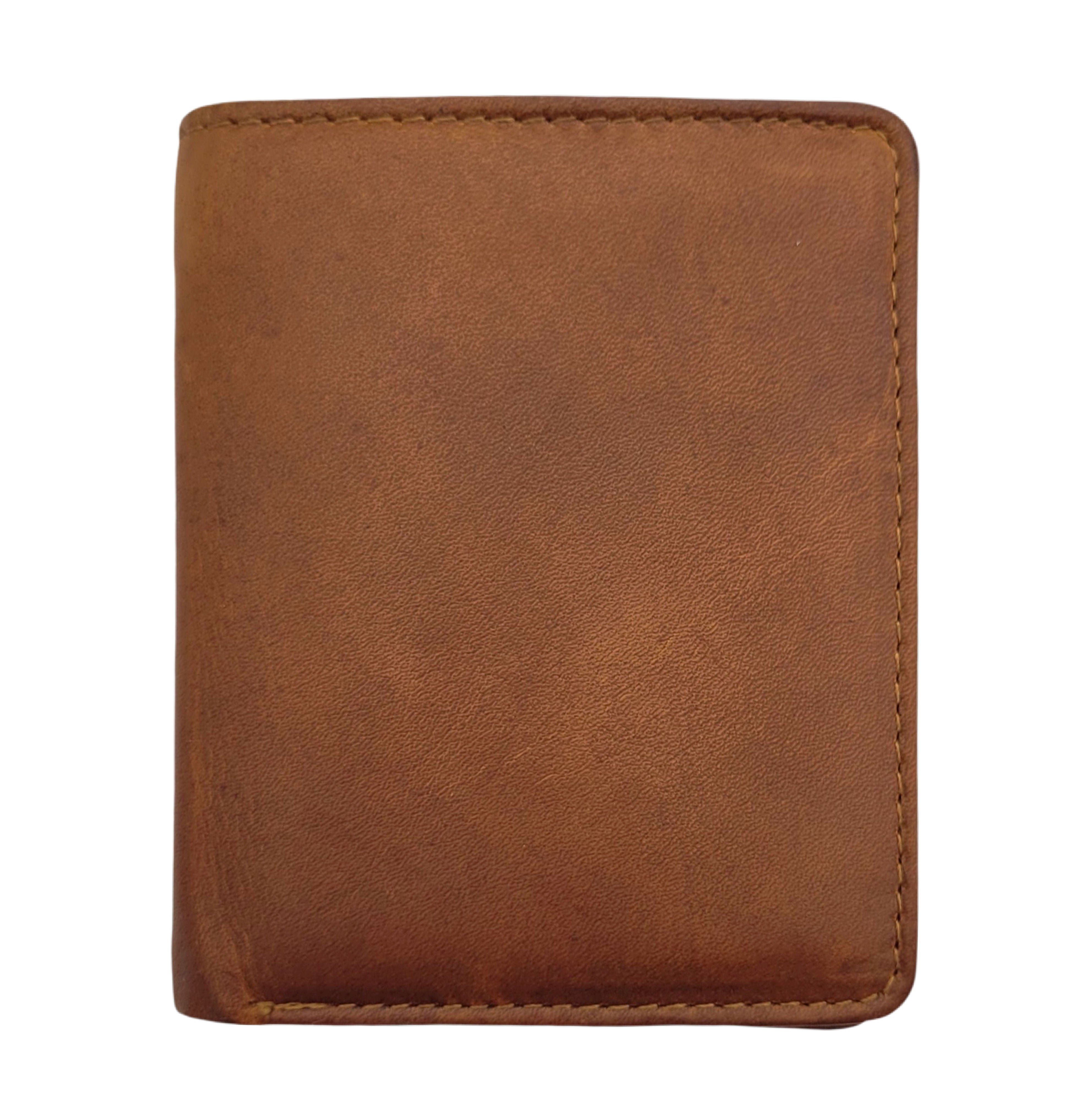 Jockey Club echt Leder Mini Geldbörse Portemonnaie Vintage mit RFID Schutz cognac braun