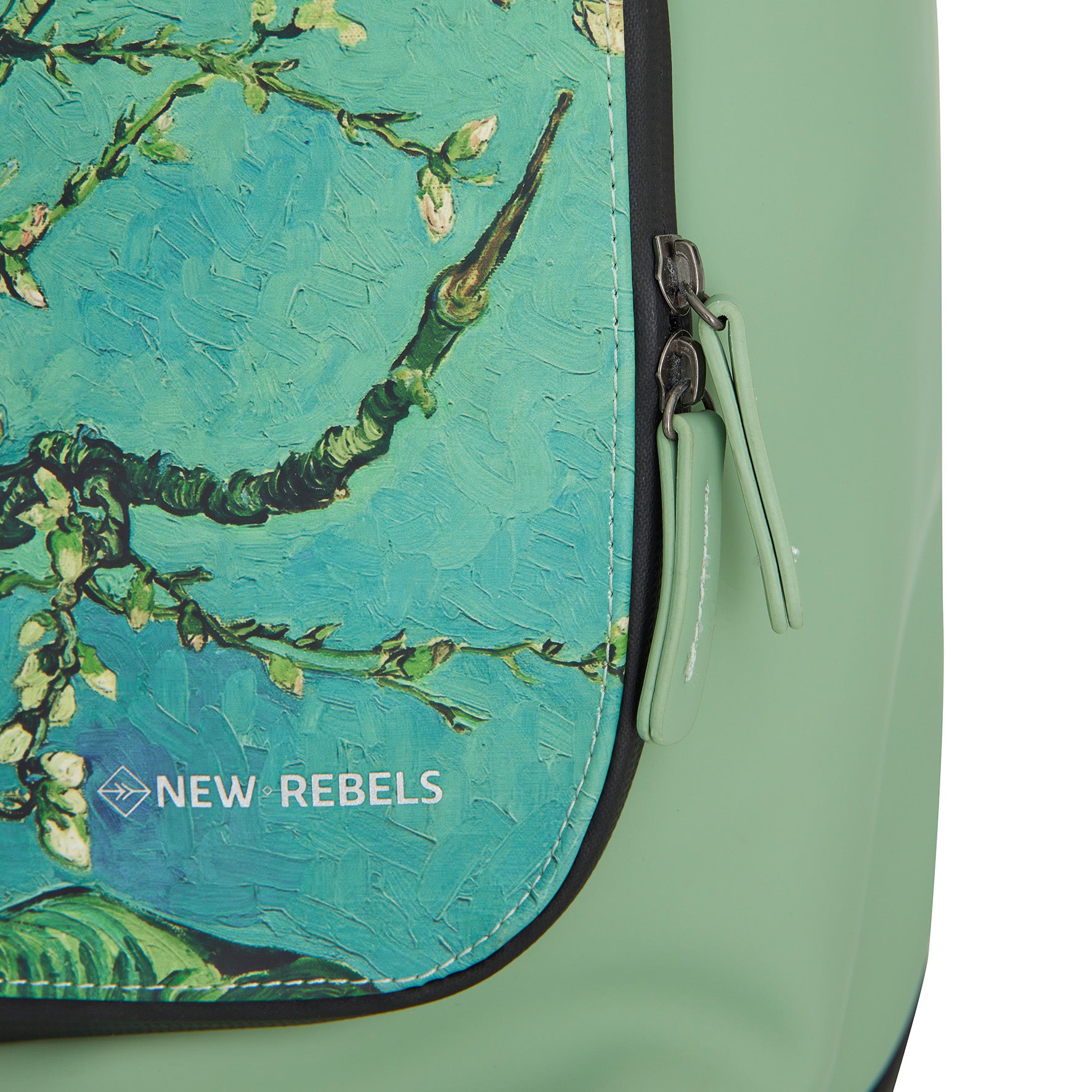 New Rebels OnBoard Trolley Laredo Wasserabweisend | Reisekoffer mit Rollen | Handgepäck 32x18x50cm | Kunstdruck Mandelbüten