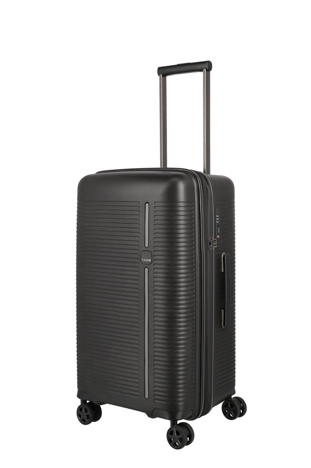Travelite Roomer M (66 cm, erweiterbar) – 66 l Hartschalenkoffer mit TSA‑Schloss & 4 Doppelrollen