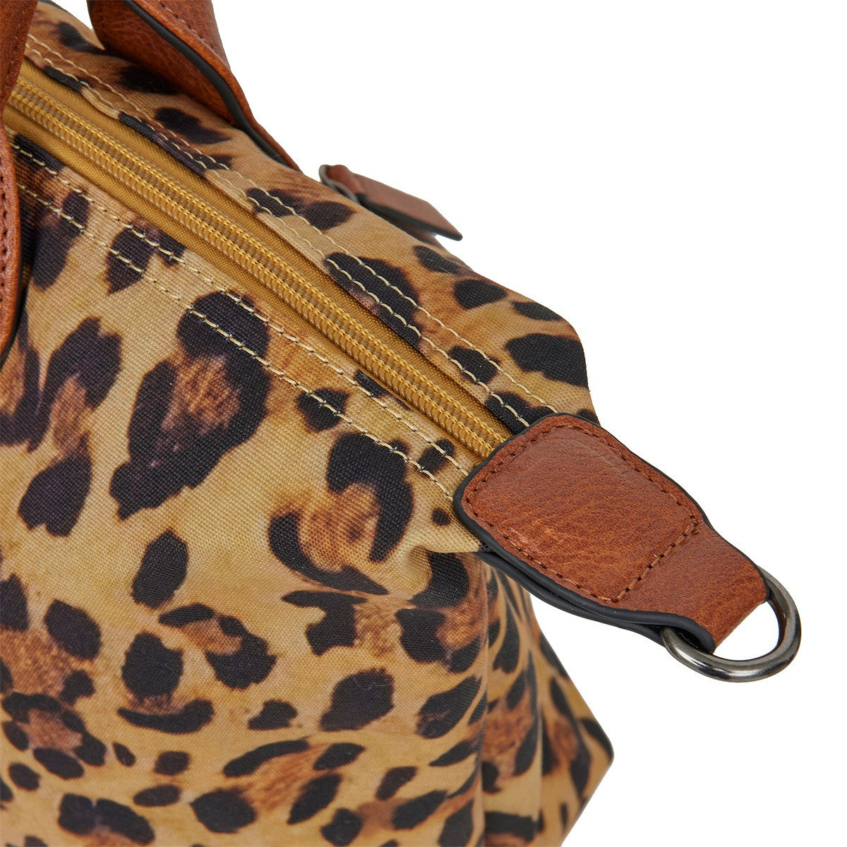 Mustang großer Damen Shopper Handtasche Umhängetasche "Limnos" Leopard cognac