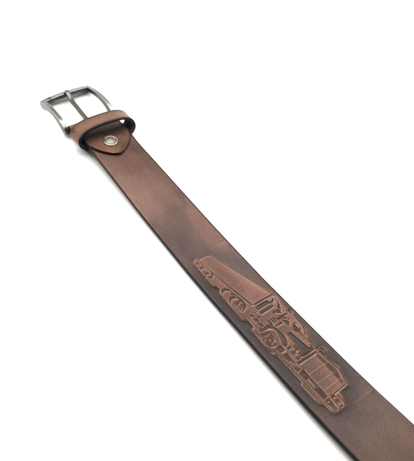 echt Leder Herren Gürtel Ledergürtel Büffelleder Trucker LKW Truck 95cm braun