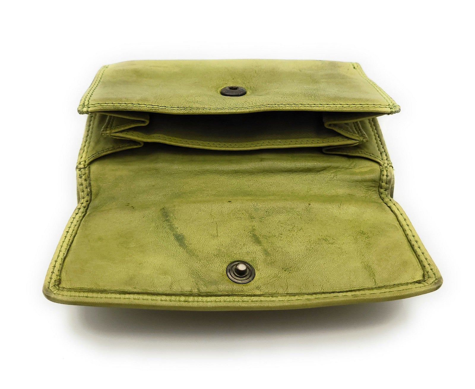 Hill Burry echt Leder Damen Geldbörse Portemonnaie mit RFID Schutz gewaschenes Rindleder hellgrün