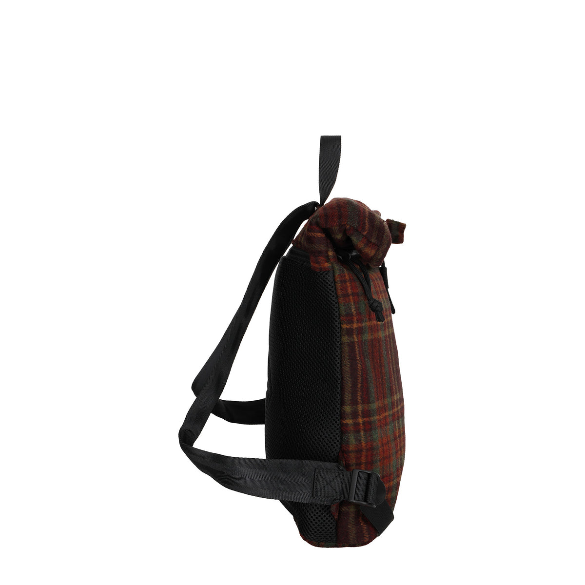 New Rebels Ribbi Roll Up Rolltop City Rucksack Los Angeles Scott Flanell karo burgundy