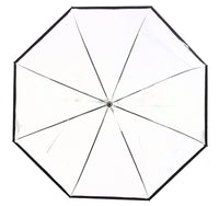 XXL Regenschirm transparent durchsichtig mit Automatik Stockschirm Ø111cm