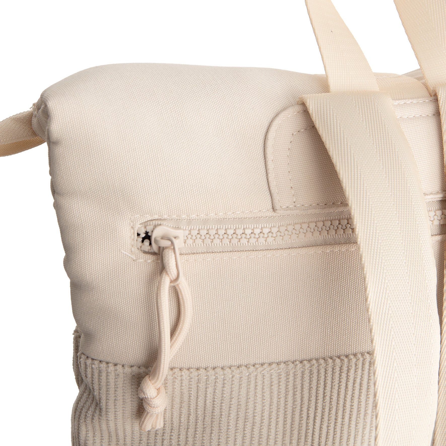 New Rebels Ribbi Roll Up Rolltop City Rucksack Los Angeles Kordoptik beige