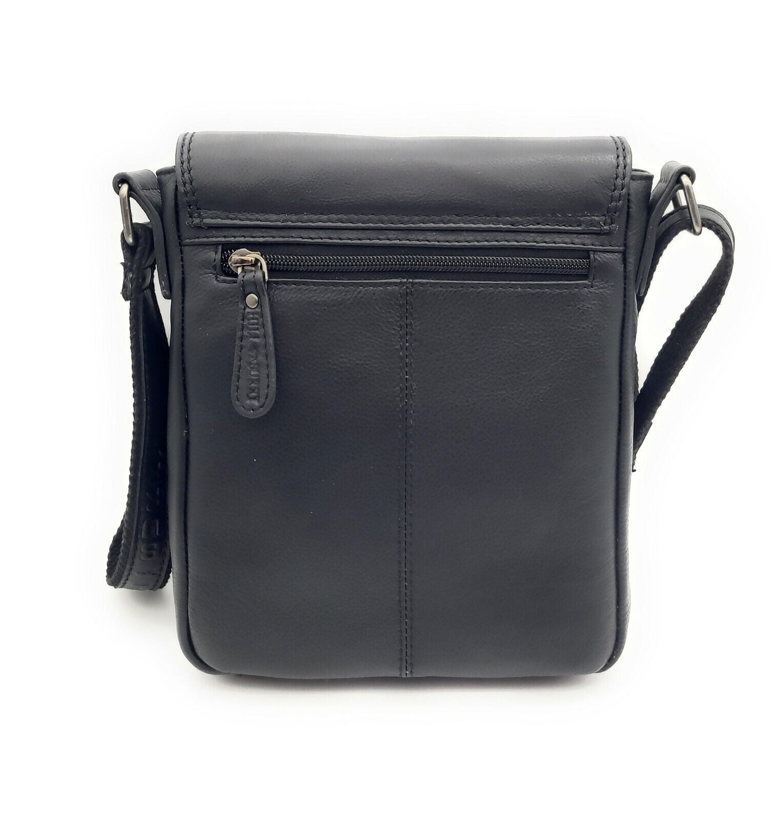 Hillburry Unisex Umhängetasche Schwarz – Echtleder Schultertasche für Damen & Herren