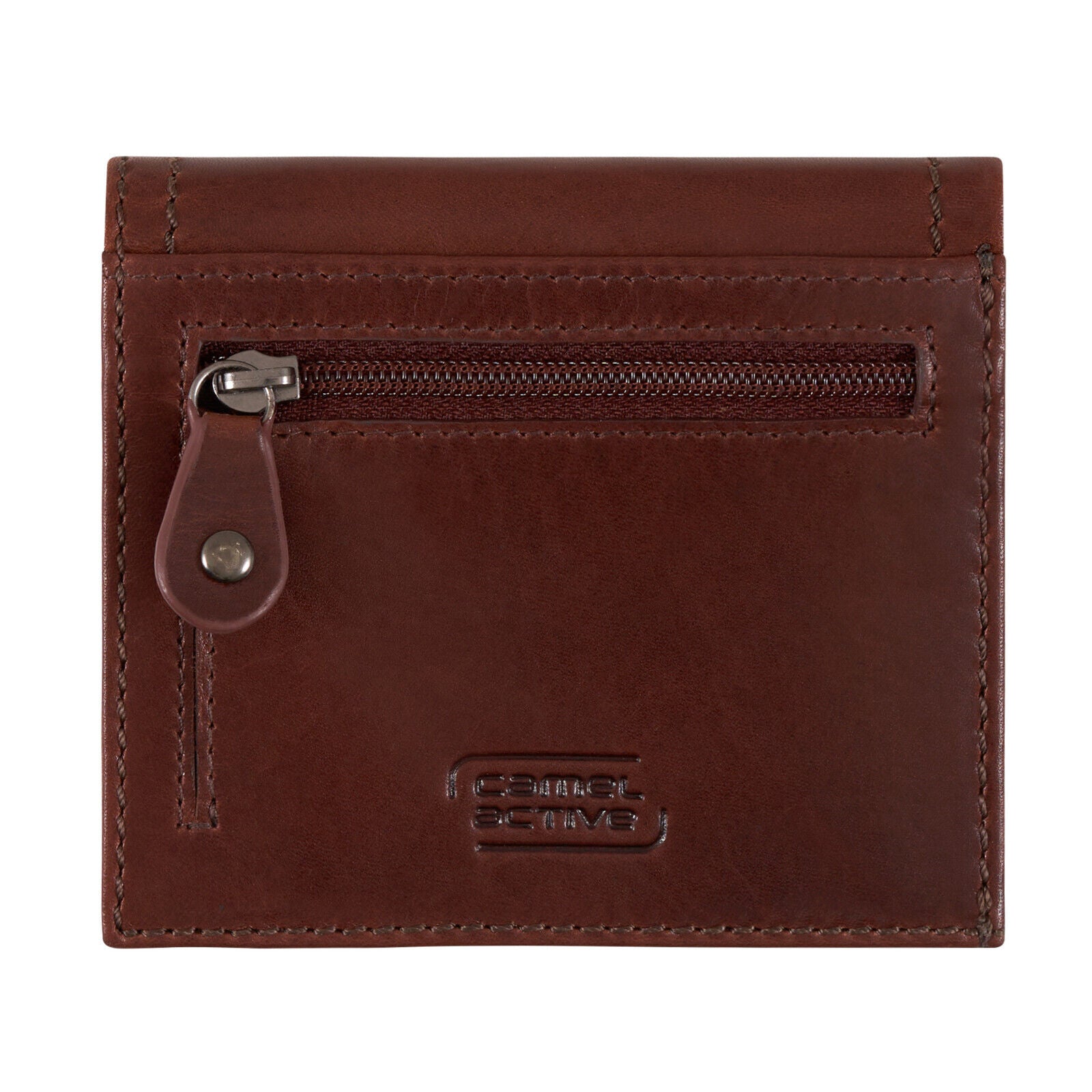 camel active Leder Geldbörse SALAMANCA – Kompakte Kreditkarten Hochformat-Börse braun
