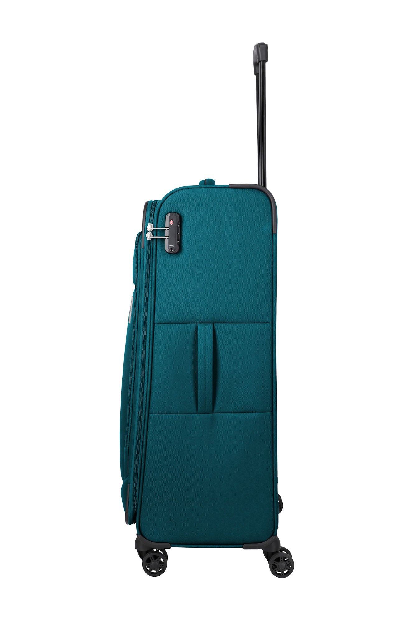 Travelite Priego Trolley L 77 cm – Großer Reisekoffer mit 4 Rollen & 90 L Volumen petrol