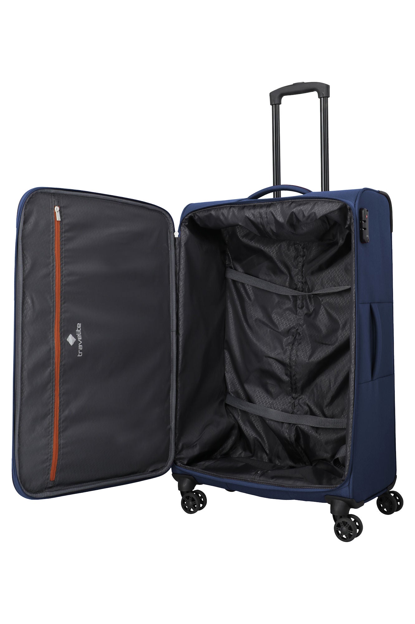 Travelite Priego Trolley L 77 cm – Großer Reisekoffer mit 4 Rollen & TSA-Schloss