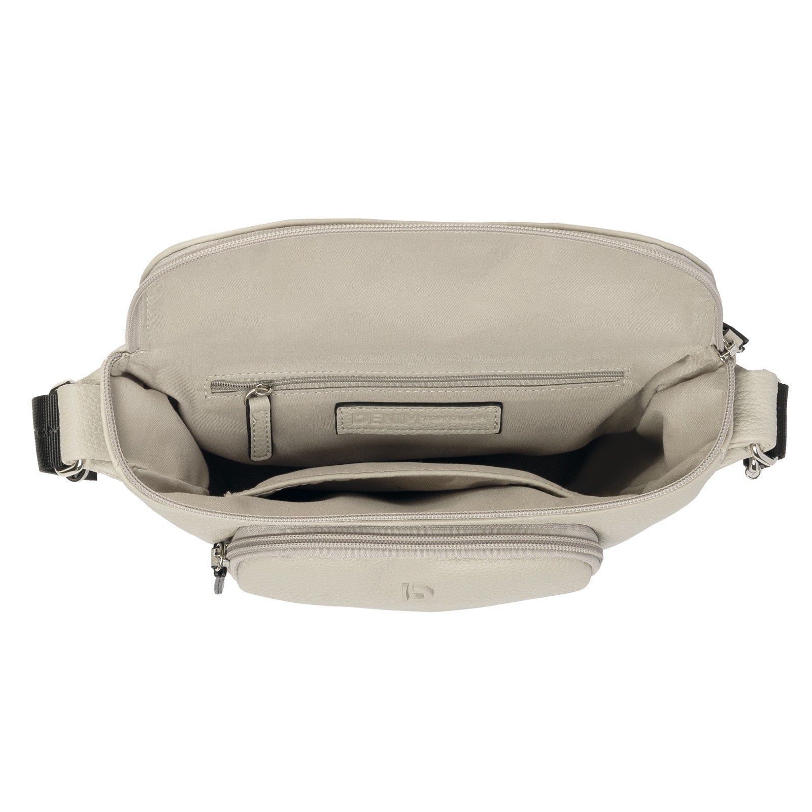Tom Tailor Denim Umhängetasche Fara mittel | PU-Material | 25x15x10 cm | Sportliches Design | Handtasche light grey