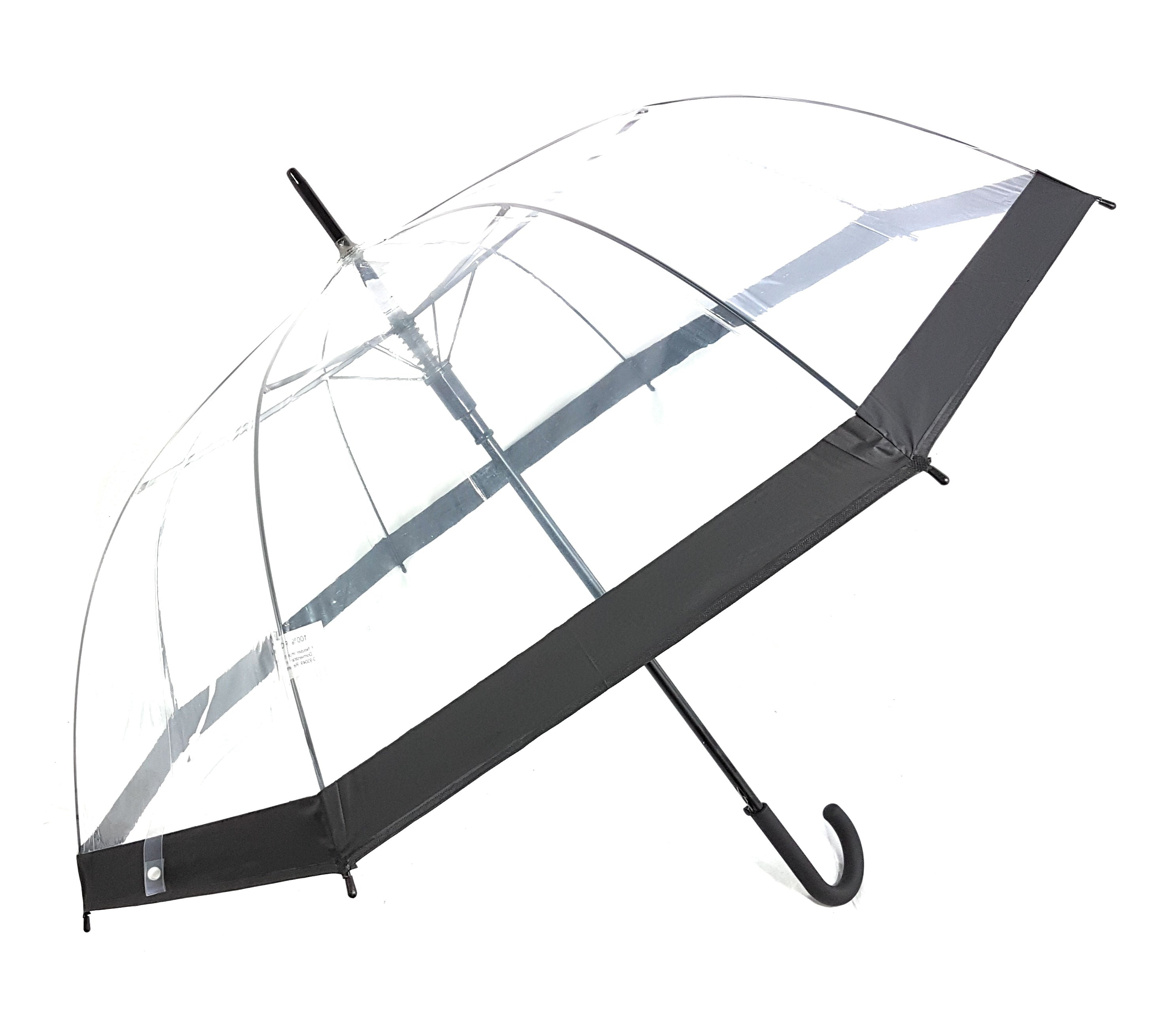 XXL Regenschirm transparent durchsichtig mit Automatik Stockschirm Ø111cm
