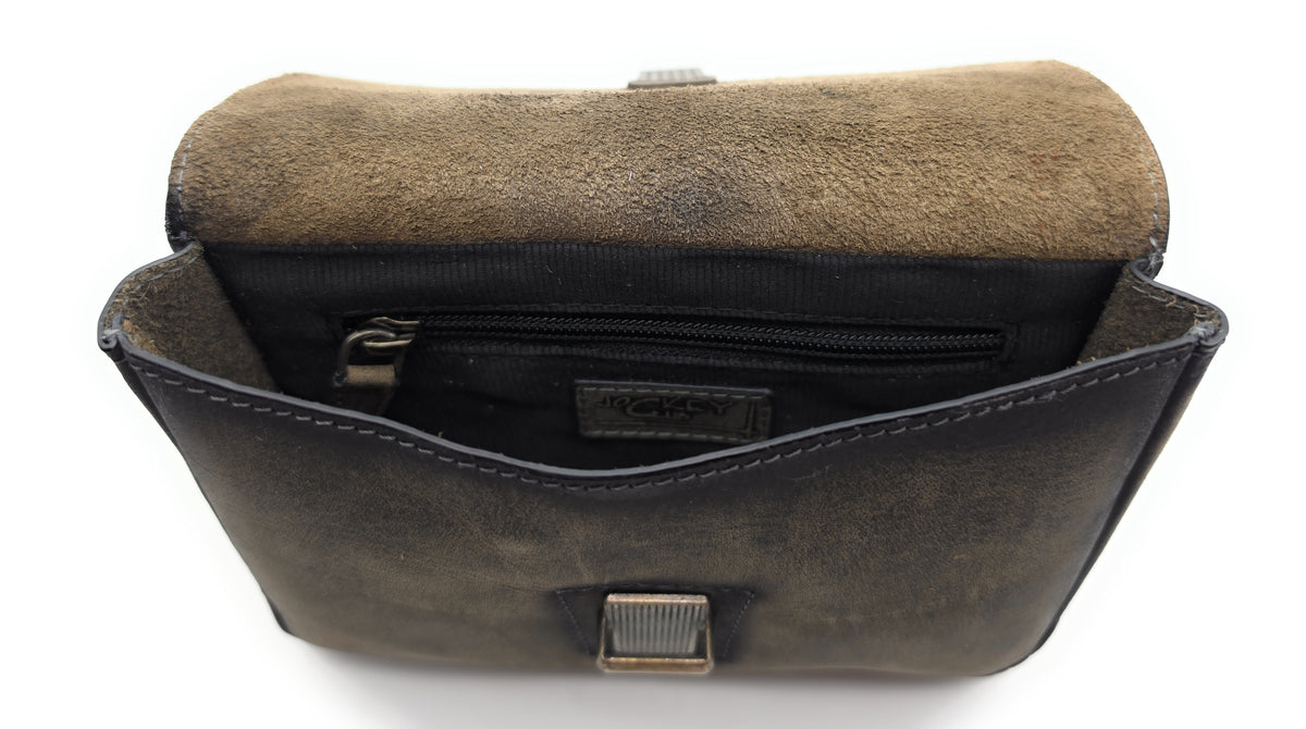 Jockey Club Leder-Gürteltasche aus Hunterleder in Vintage-Optik