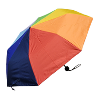 Regenschirm Taschenschirm Regenbogen Schirm Ø90cm leicht und handlich bunt