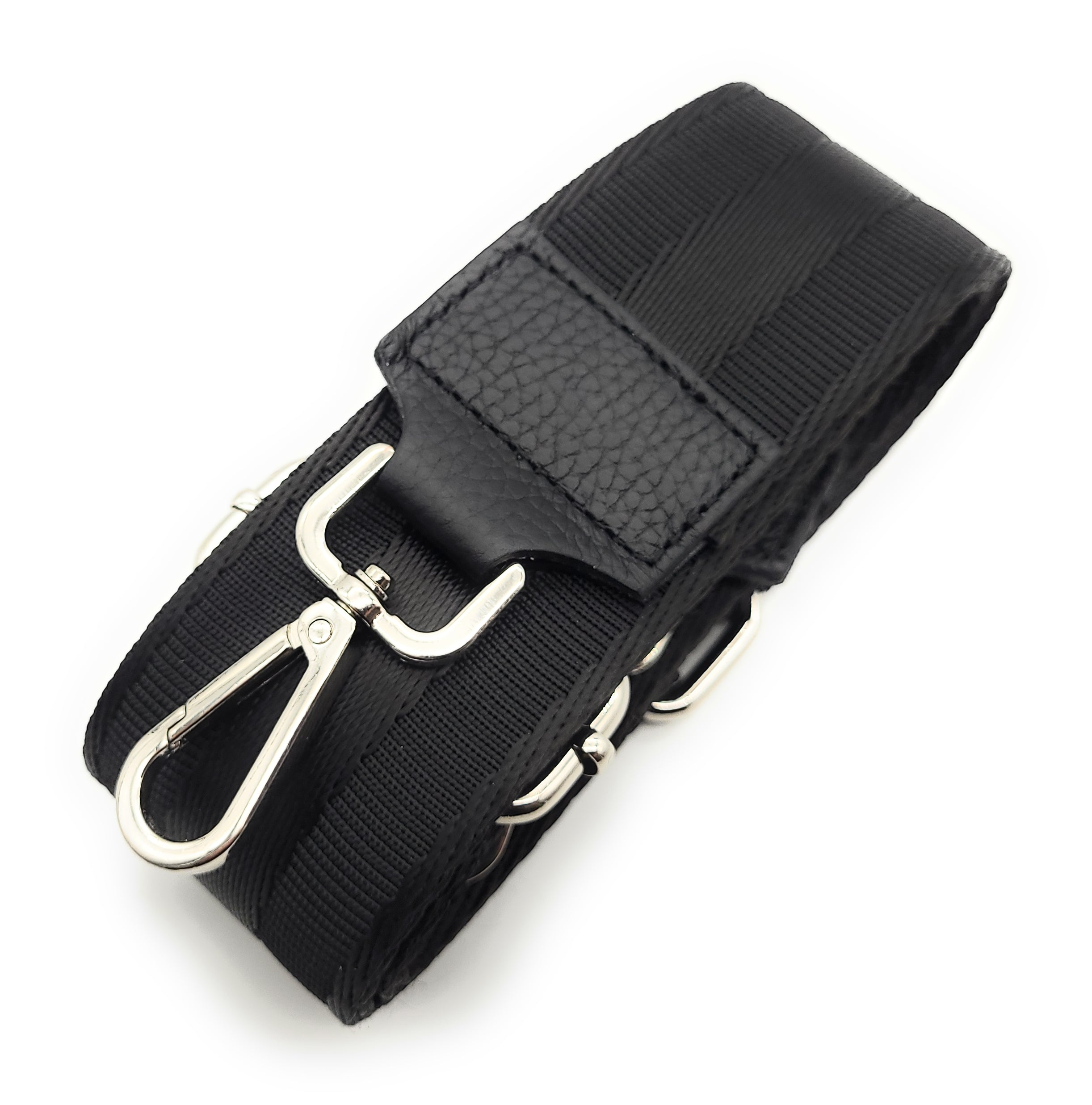 Handtaschengurt Wechselgurt 5cm – Made in Italy | Schwarz/Silber
