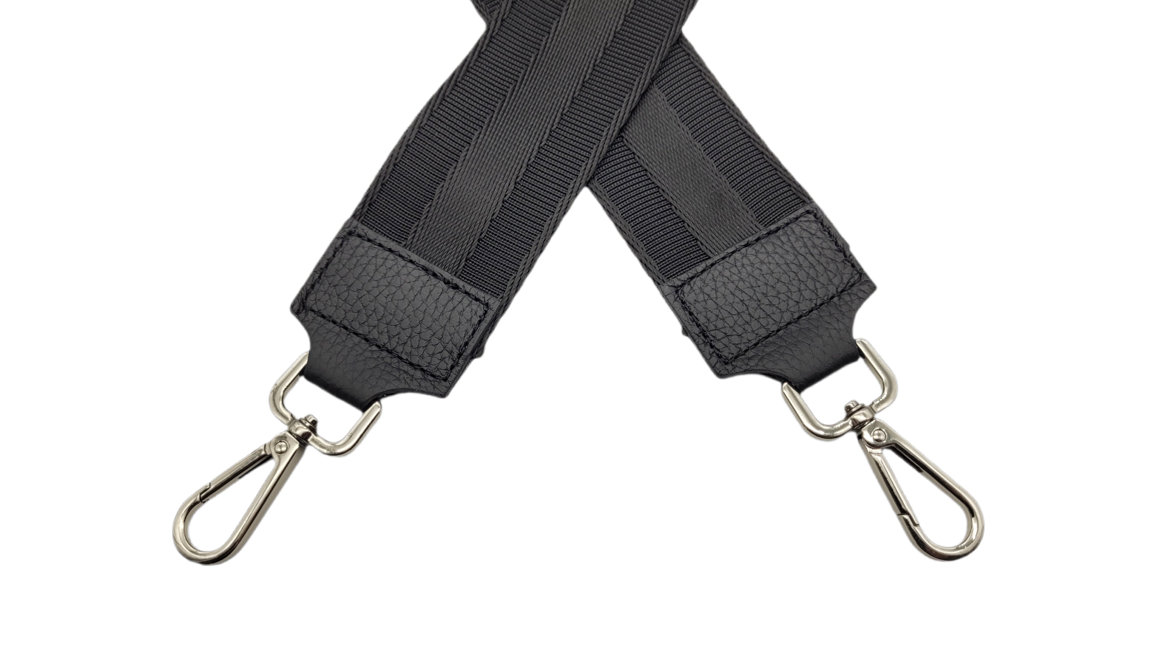 Handtaschengurt Wechselgurt 5cm – Made in Italy | Schwarz/Silber