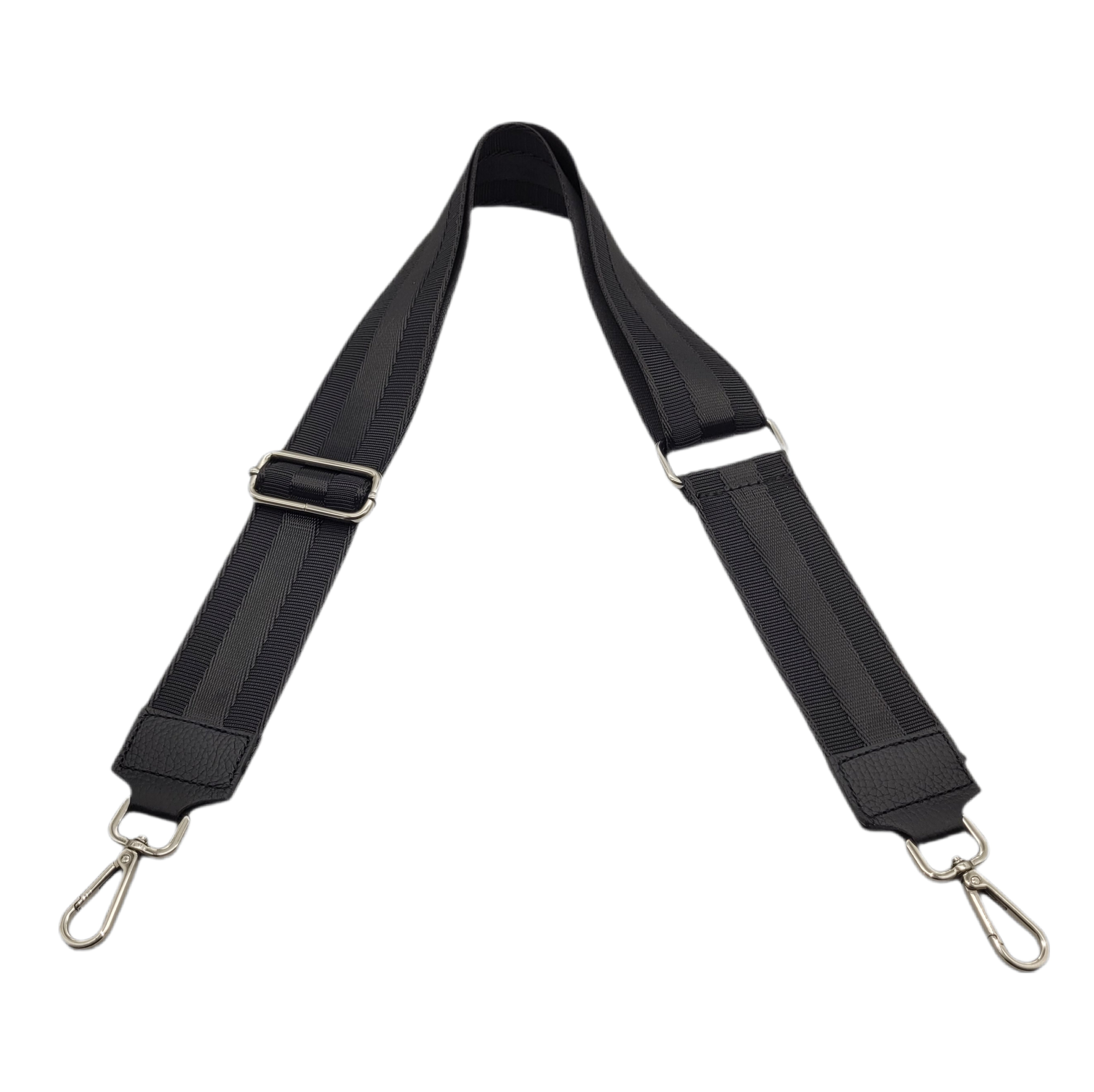 Handtaschengurt Wechselgurt 5cm – Made in Italy | Schwarz/Silber