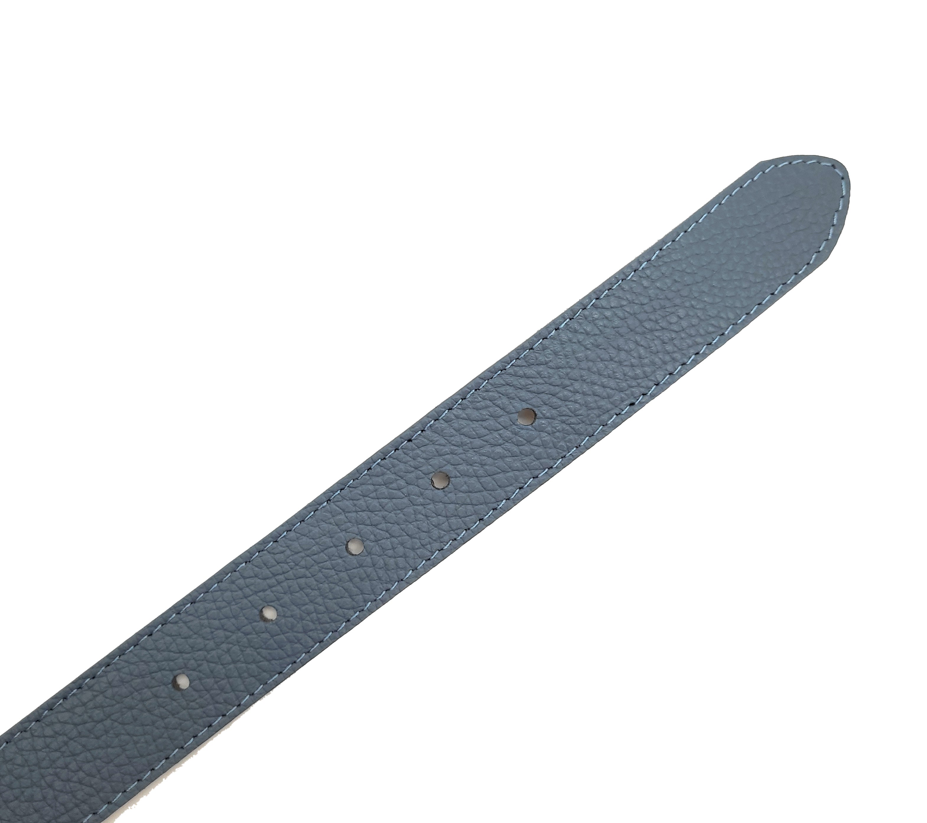Echtleder Gürtel Made in Italy 5-Loch kürzbar ca. 30mm Metallschließe jeans blau