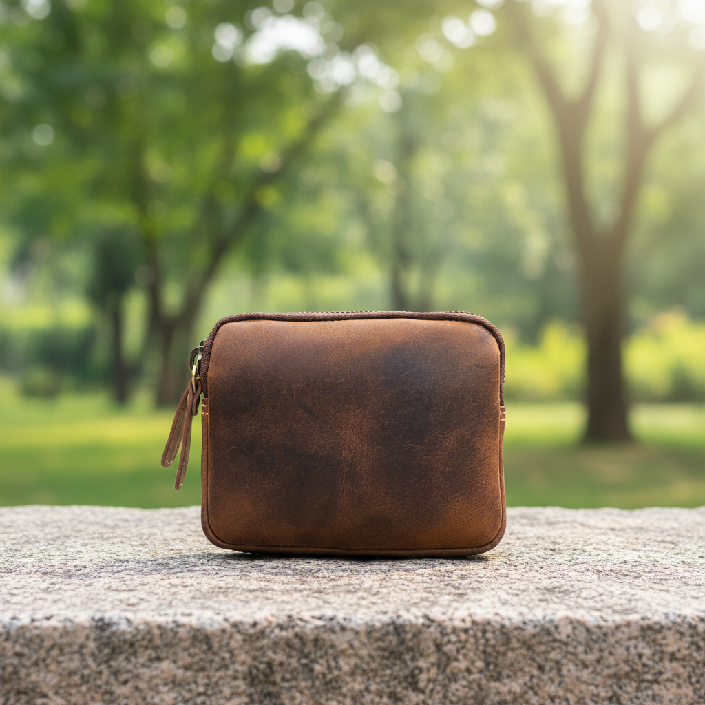 Mini Gürteltasche aus Büffelleder (Hunter) – kompakt & handgefertigt