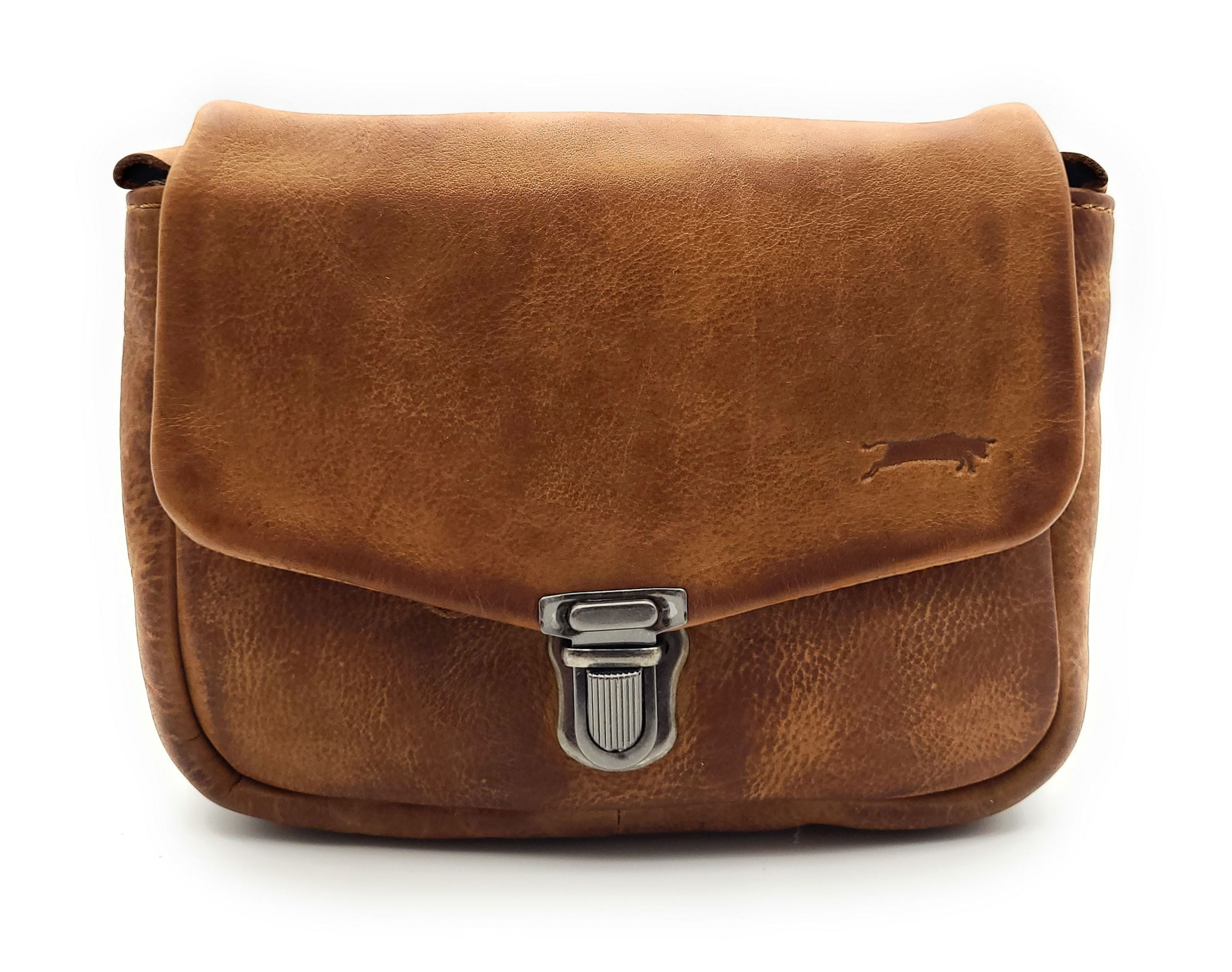Ven Tomy echt Leder Gürteltasche Bikertasche Hüfttasche Bauchtasche Waschleder braun