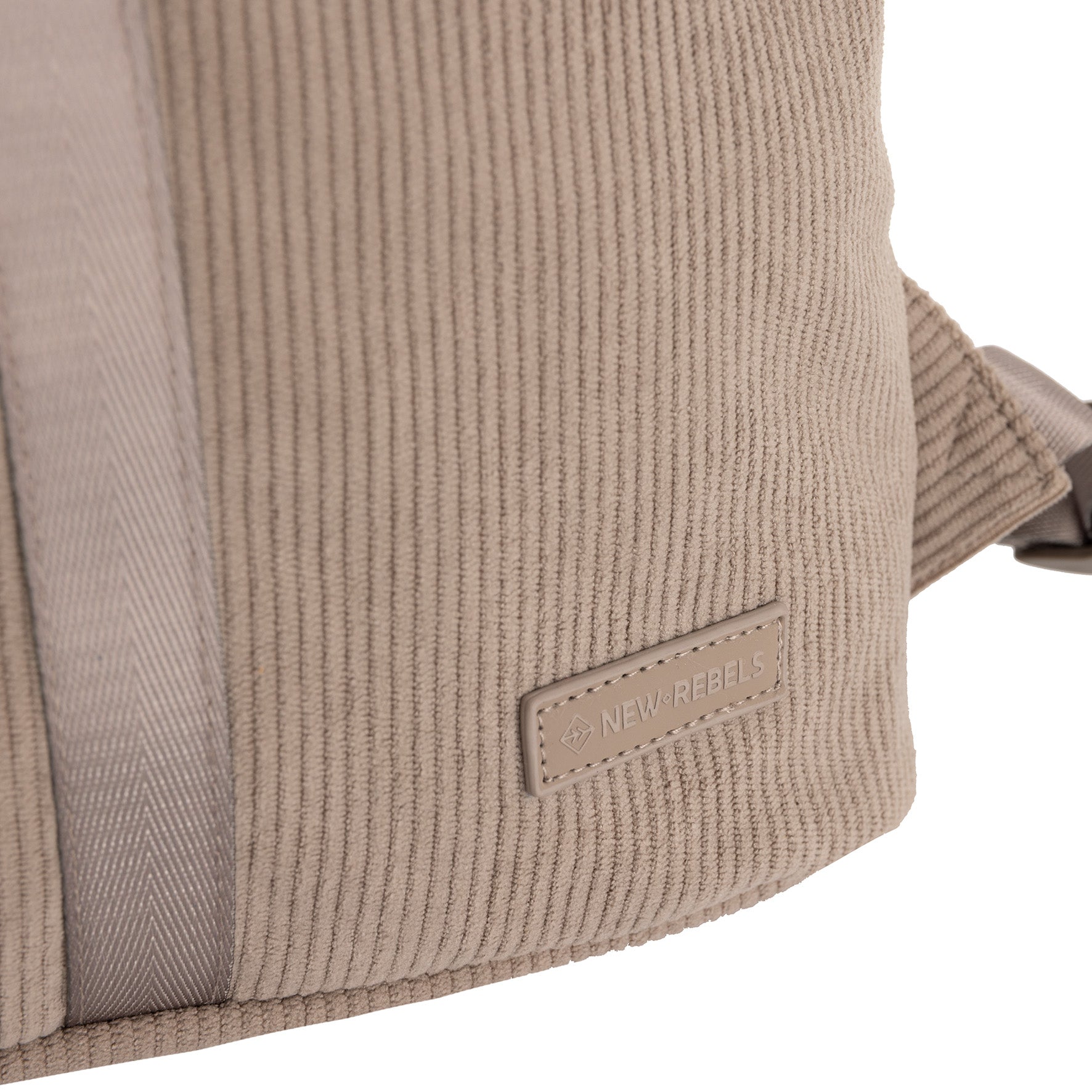 New Rebels Ribbi Roll Up Rolltop City Rucksack Los Angeles Kordoptik taupe