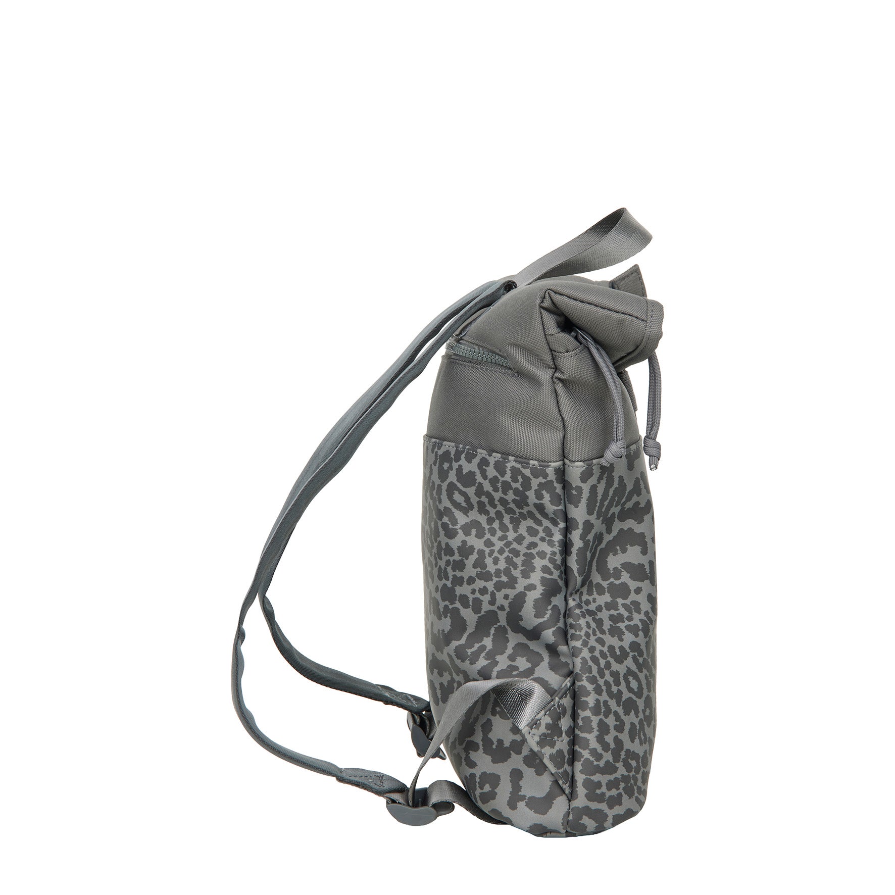 New Rebels Urban Roll Up Rolltop City Rucksack Los Angeles wasserabweisend Leopard anthrazit