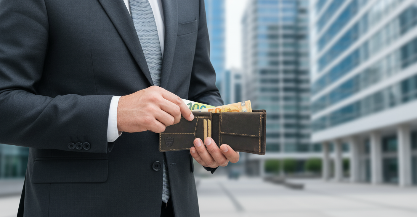 Jockey Club Serie Toro Mini Geldbörse Damen & Herren aus Hunterleder rustikal mit RFID Schutz, kompakt, 6 Kartenfächer, Münzfach mit Chipfach, 2 Scheinfächer, dunkelbraun