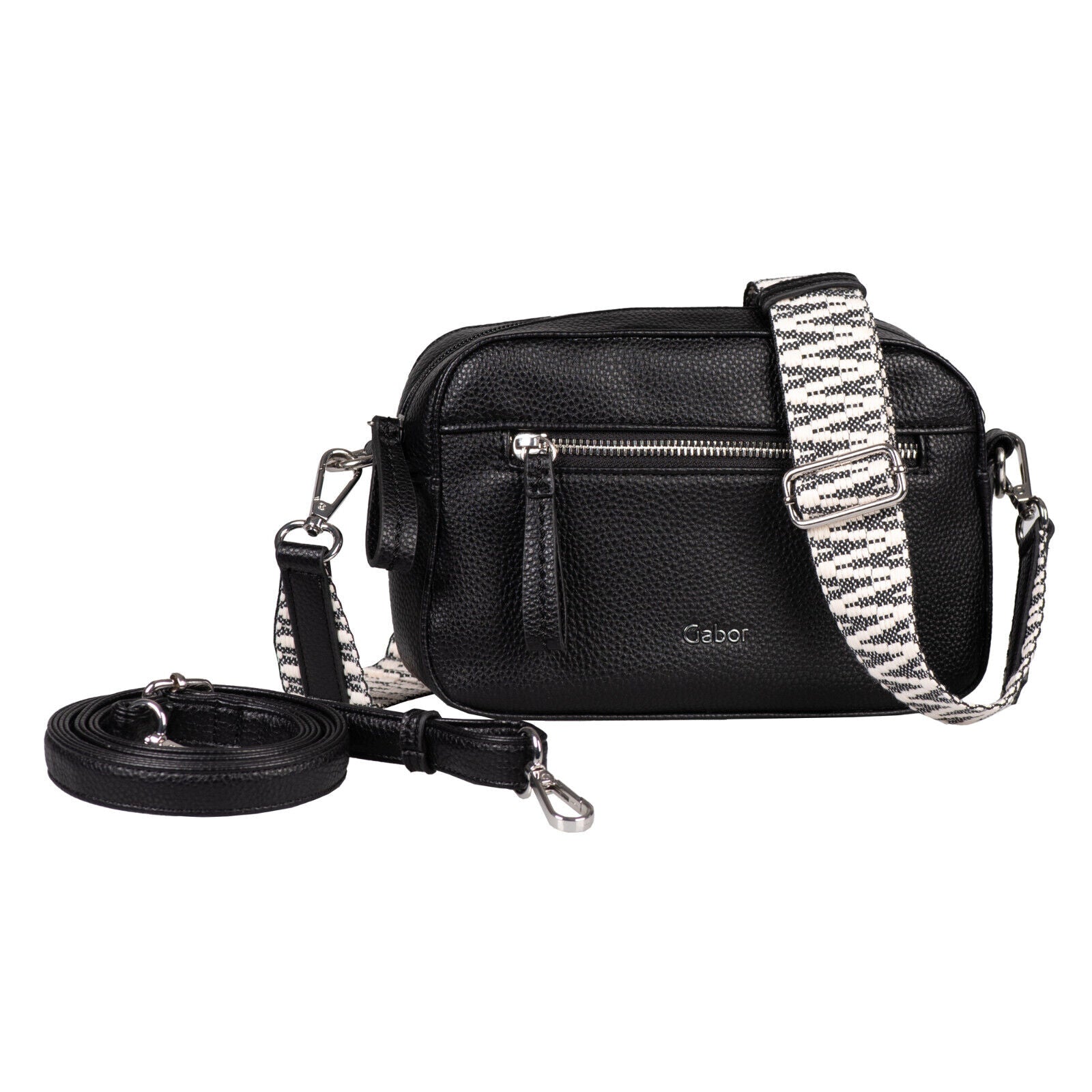 Gabor Handtasche SILENA – Elegante Umhängetasche mit zwei Schulterriemen schwarz