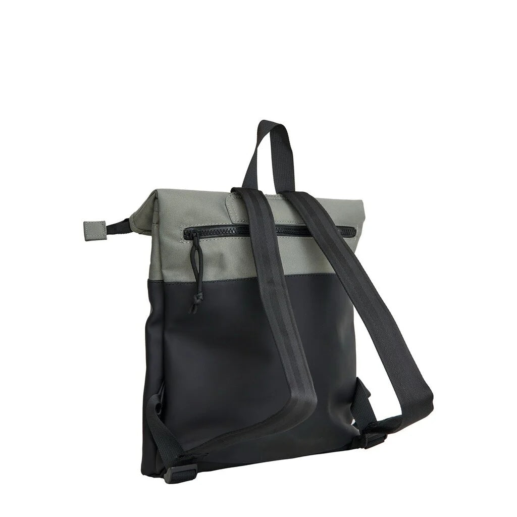 New Rebels Backham Roll Up Rolltop City Rucksack Los Angeles wasserabweisend Schwarz Grau