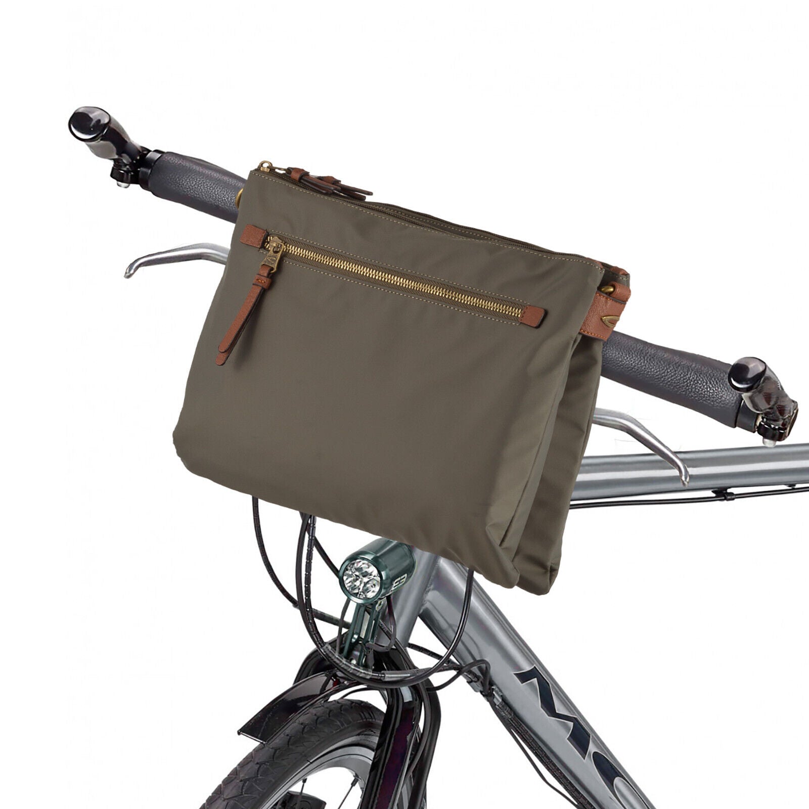 Camel Active Umhängetasche BARI M – Funktionale Tasche mit Fahrradbefestigung khaki