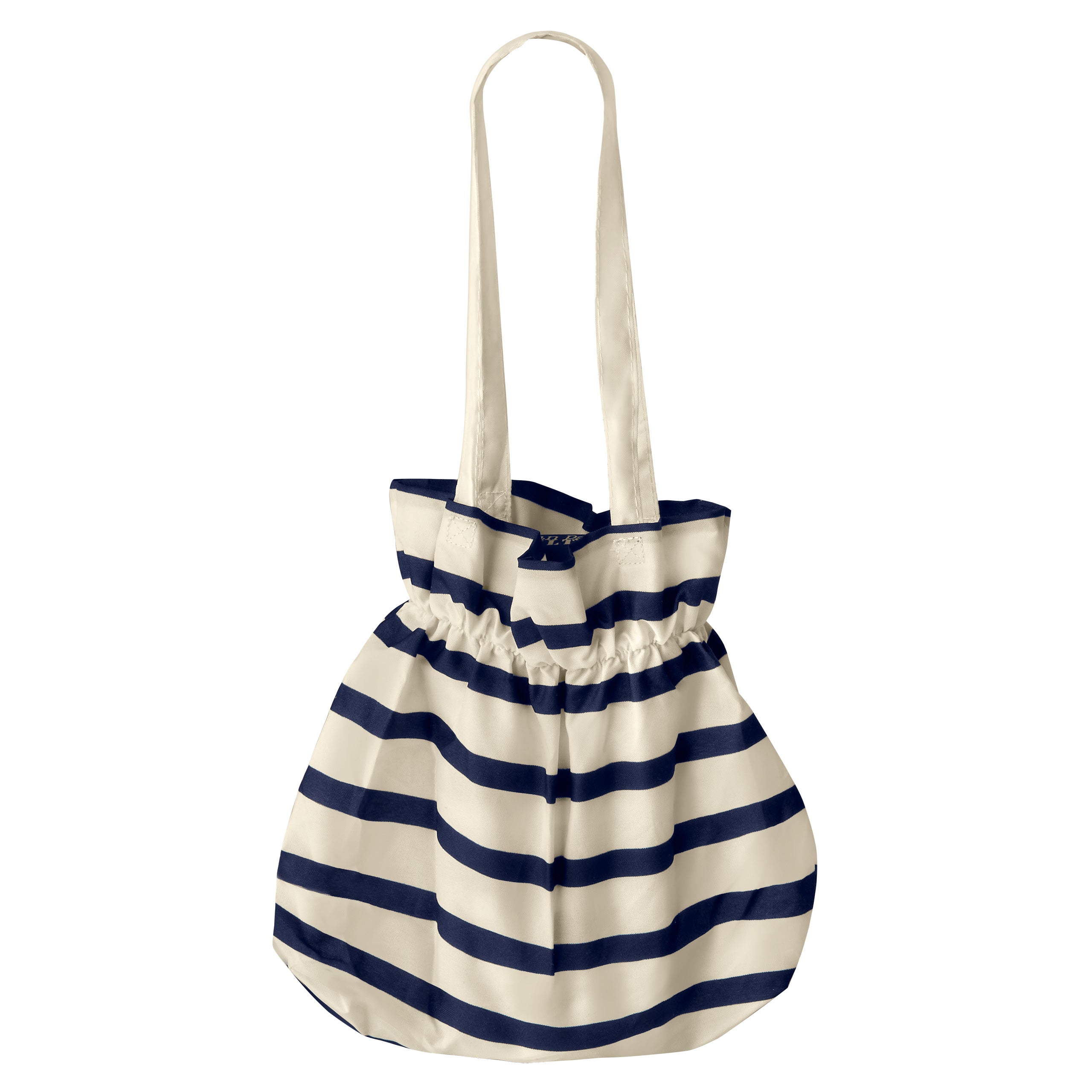 Jean Paul Gaultier Taschenschirm – Kompakt & Ultraleicht | Blau-Weiß gestreiftes Regenschirm-Design