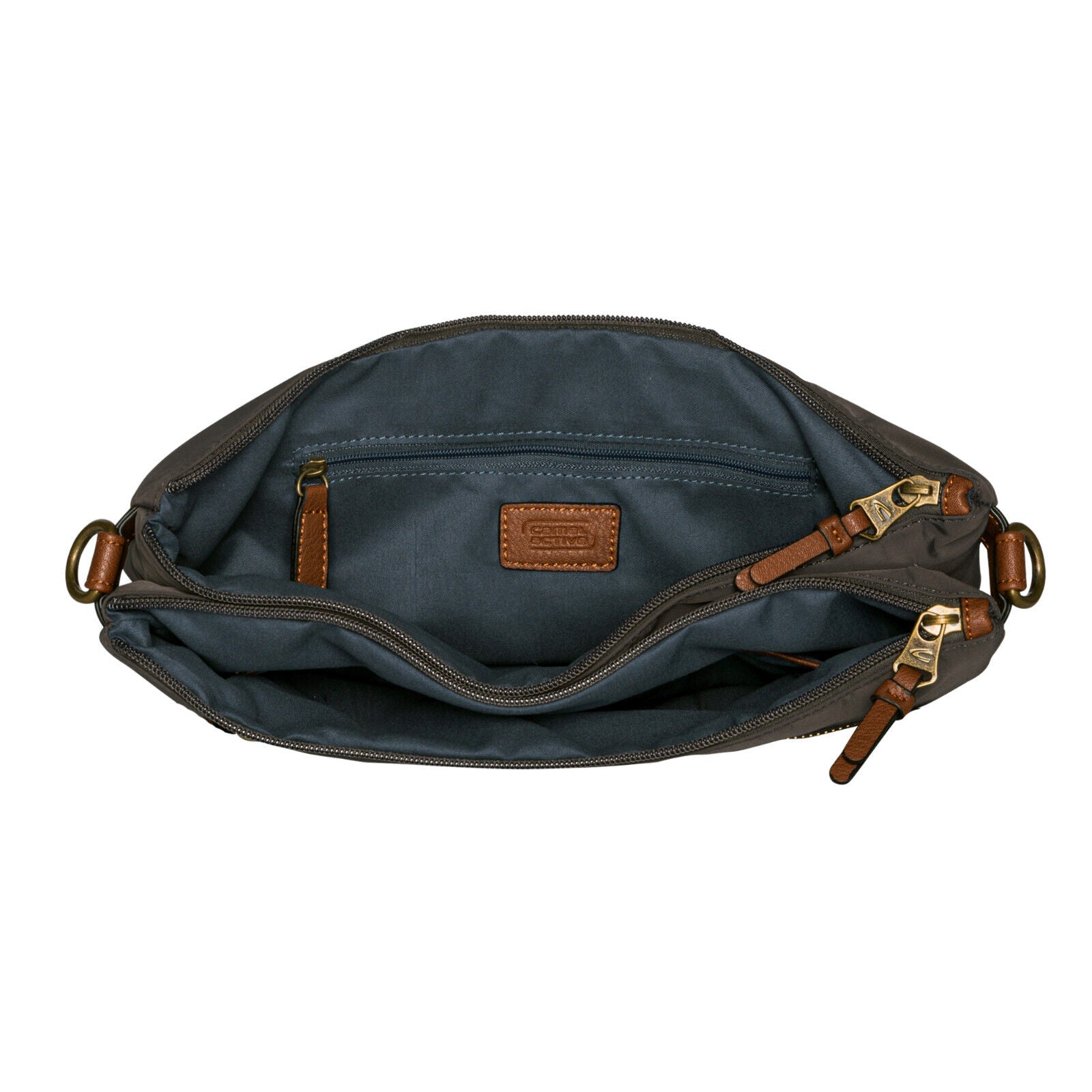 Camel Active Umhängetasche BARI M – Funktionale Tasche mit Fahrradbefestigung dark grey