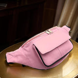 Lemasi echt Leder Bauchtasche Hüfttasche Gürteltasche Crossbag rosa