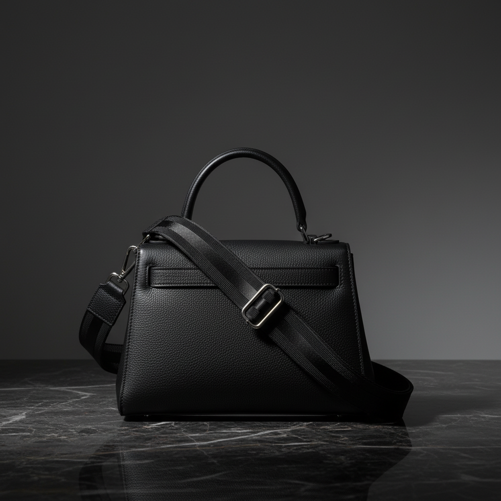 Ersatz Taschengurt Schultergurt Tragegurt Schulterriemen 4cm made in Italy schwarz silber