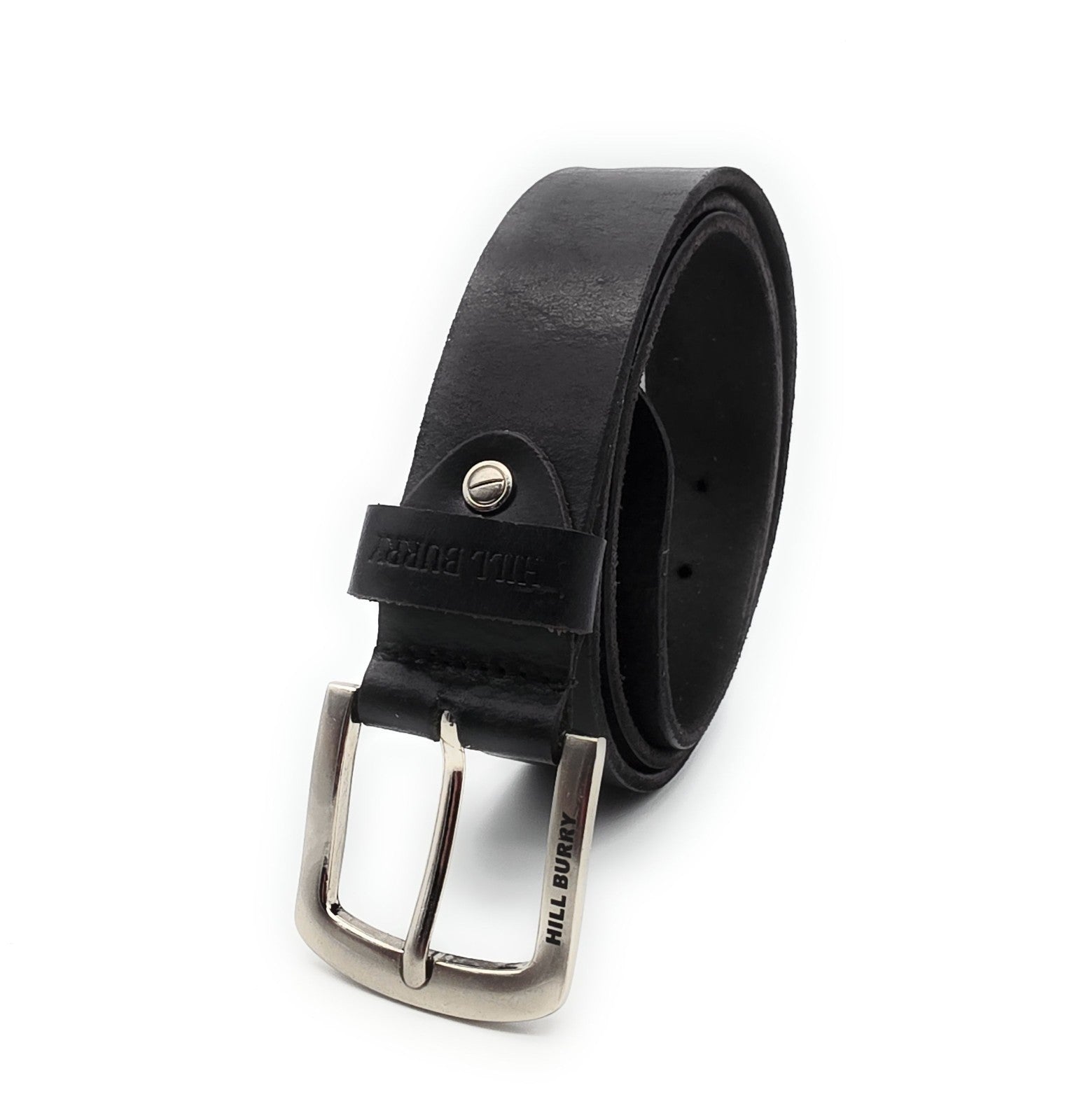 Hill Burry extra strong Unisex Gürtel Büffelvollleder ca. 4mm dick Schwarz