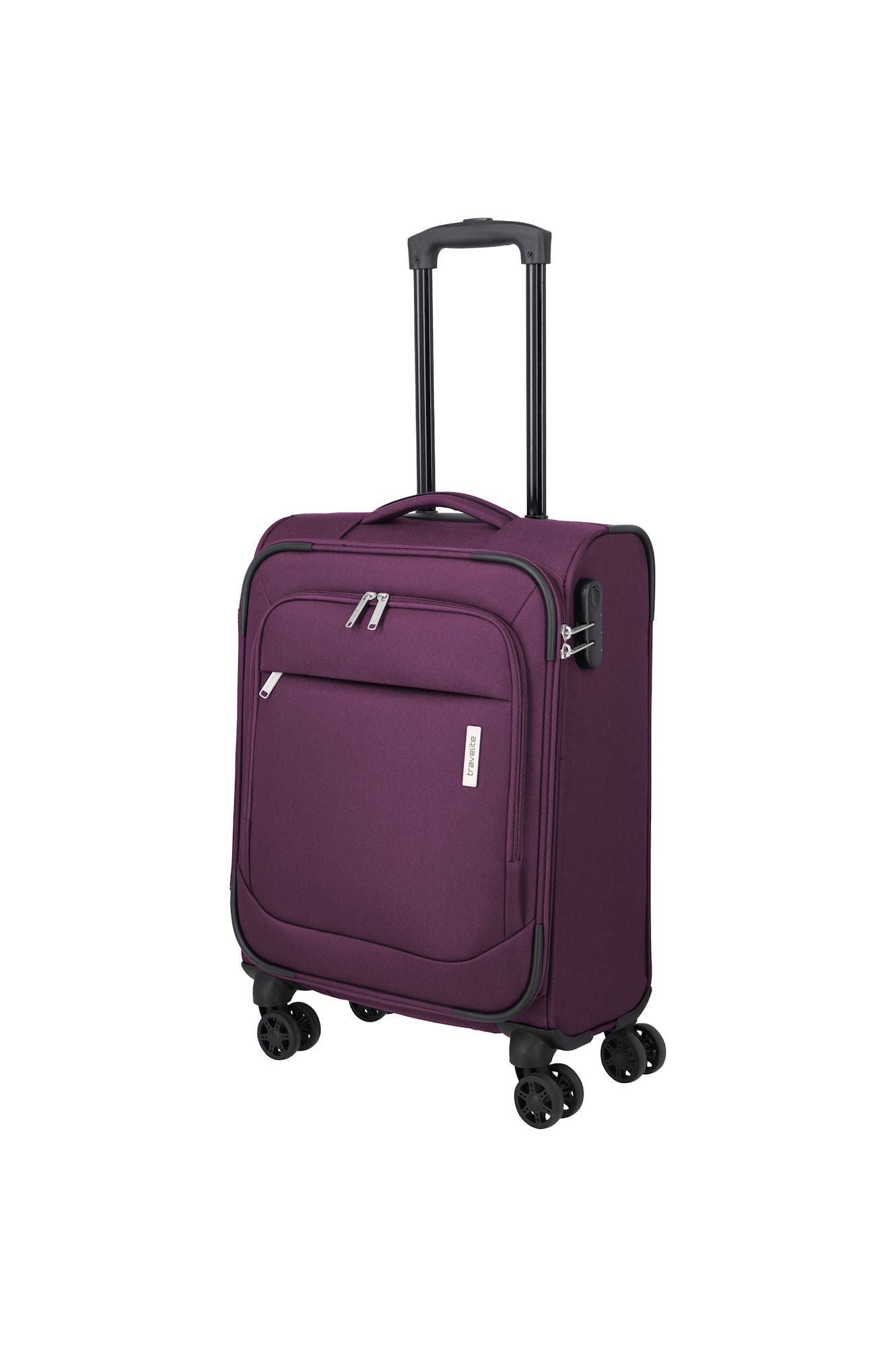 Travelite Priego Trolley S 55 cm – Leichter Handgepäck Koffer mit 4 Rollen & Zahlenschloss berry
