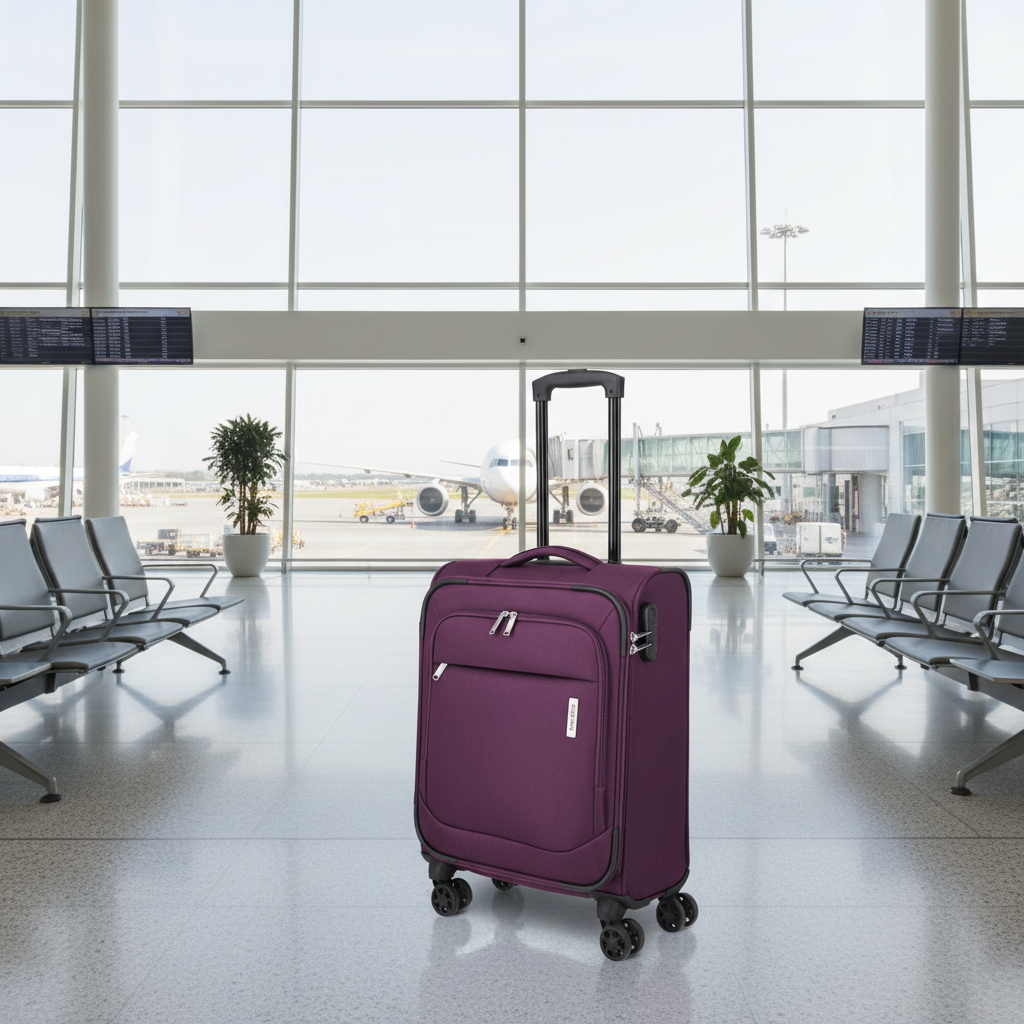 Travelite Priego Trolley S 55 cm – Leichter Handgepäck Koffer mit 4 Rollen & Zahlenschloss berry