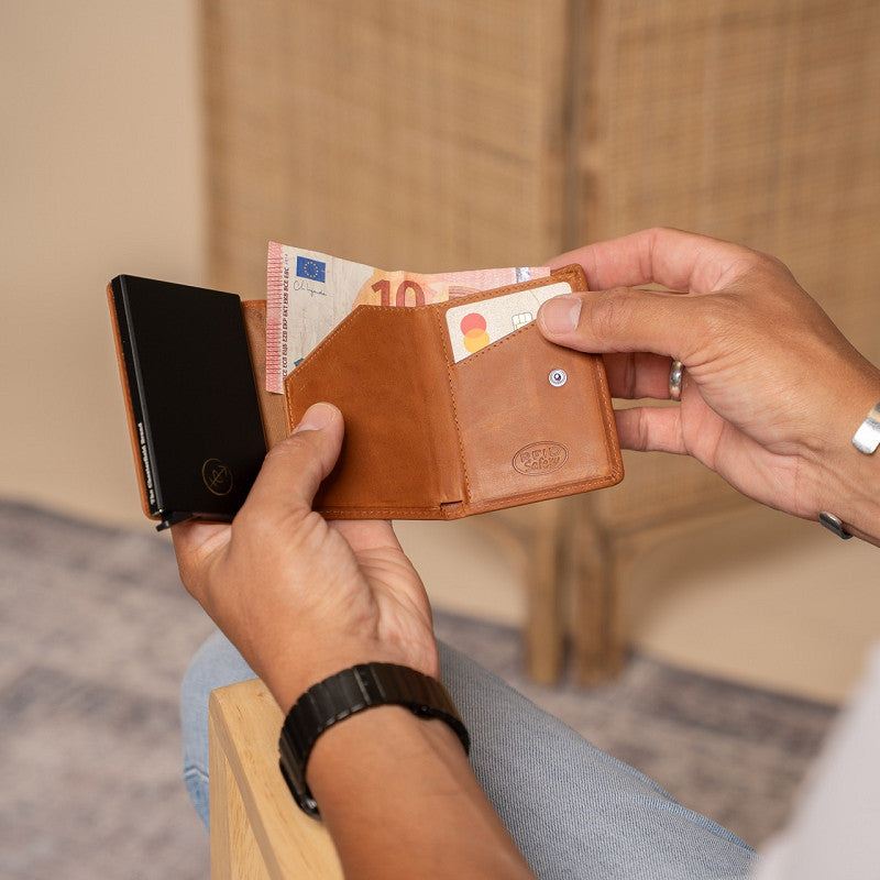 The Chesterfield Brand echt Leder Kreditkartenetui Geldbörse Palma cognac braun